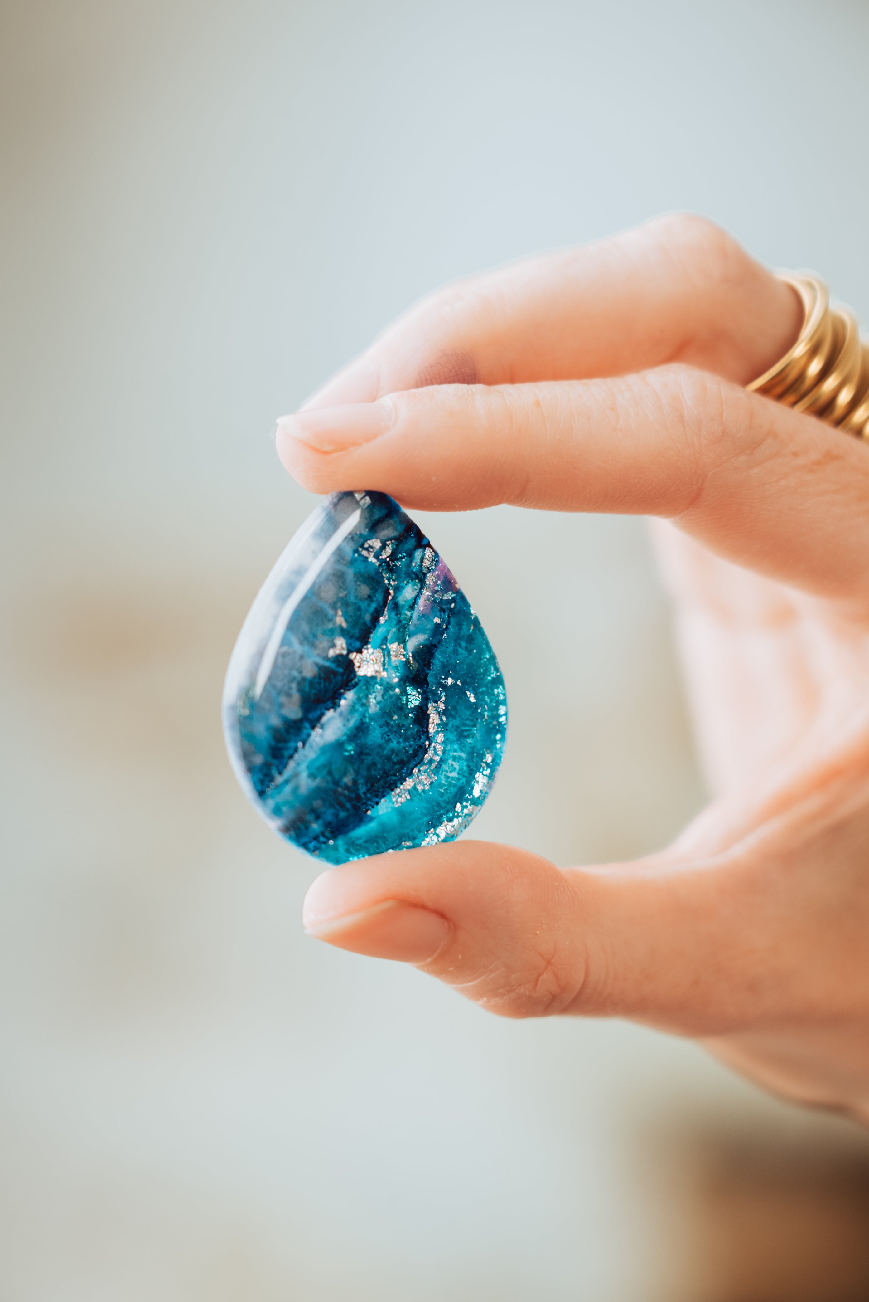 "Inked Waves" Polymer clay tutorial