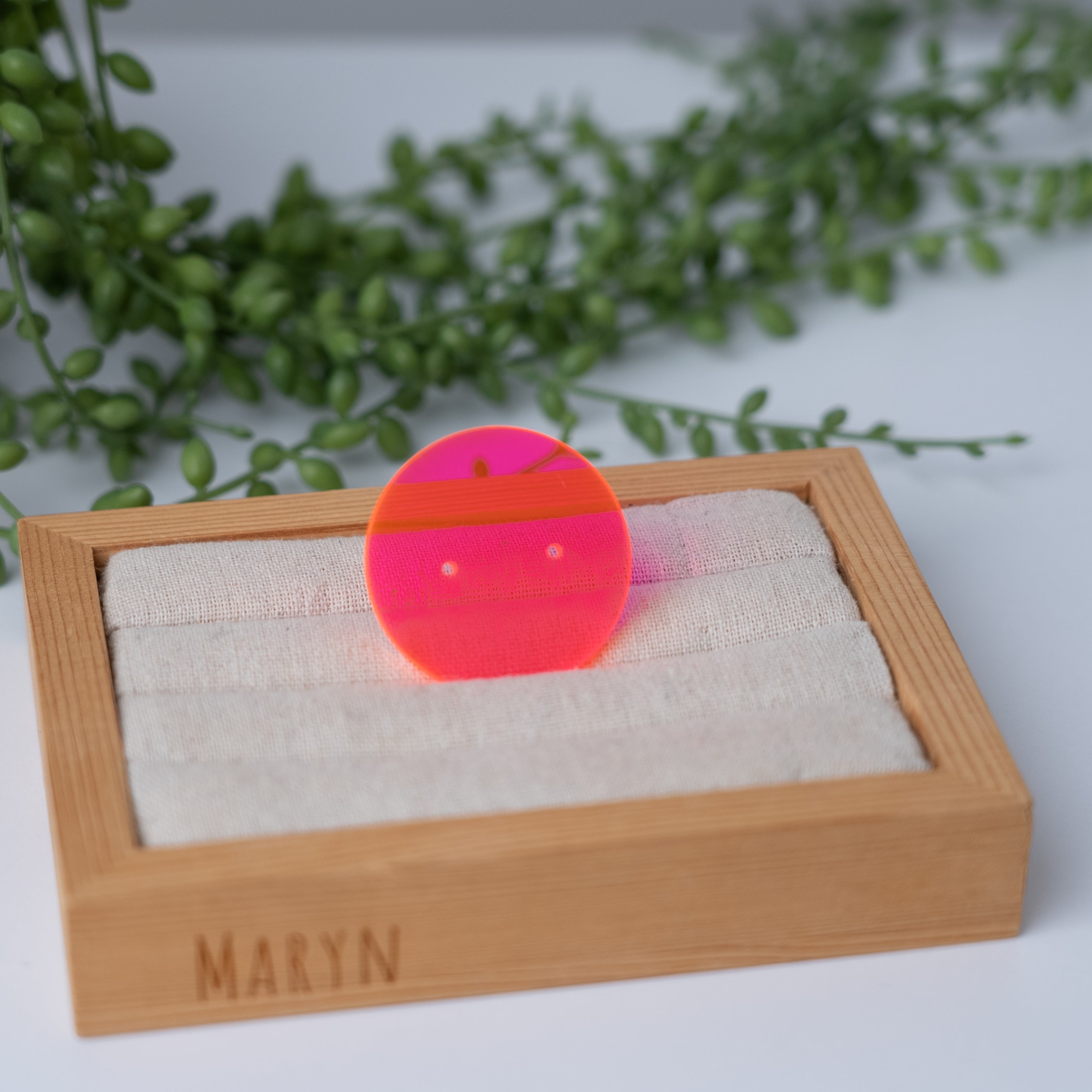 Colourfull Acryl earring card round mini (2••)