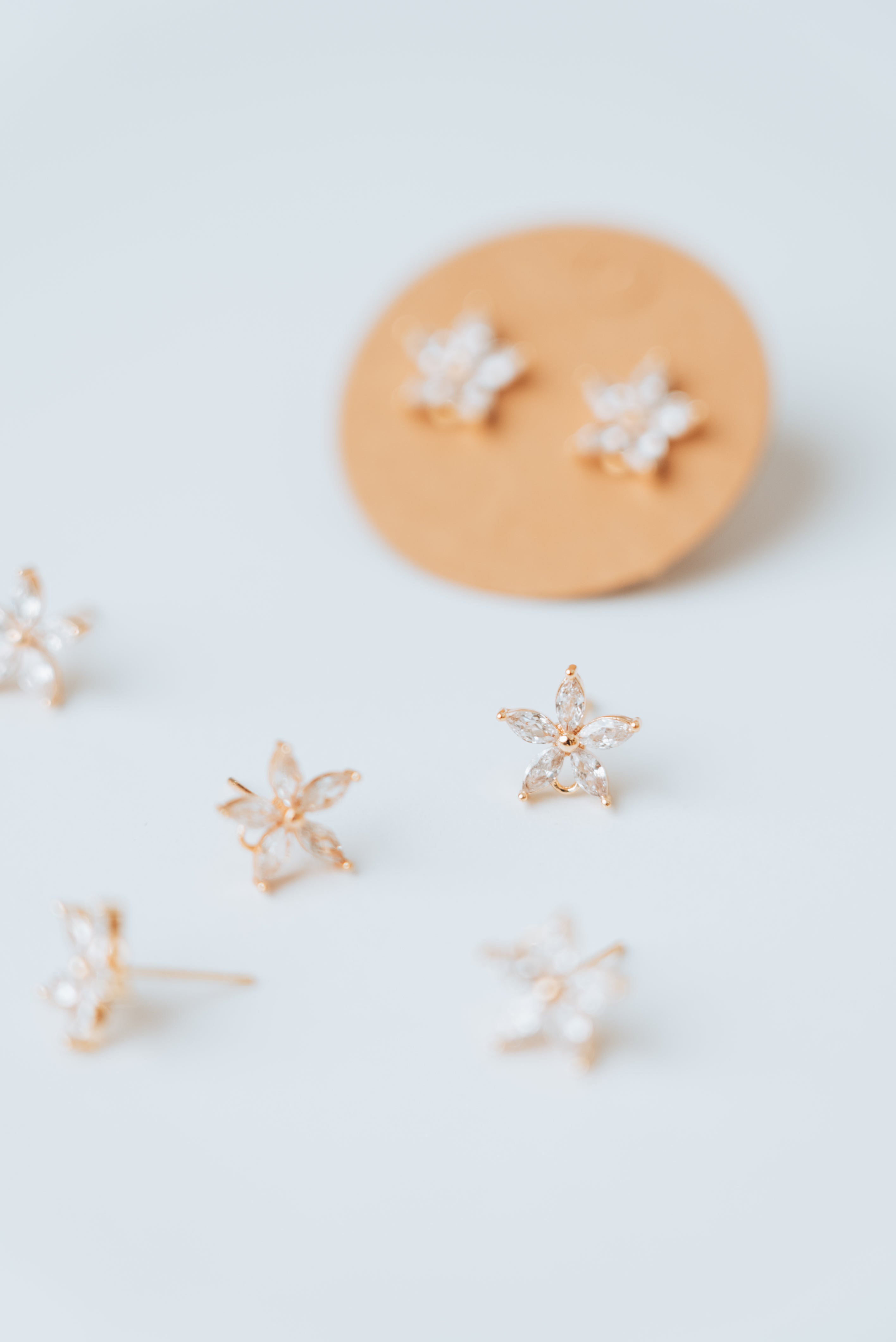 Ohrring-Aufsatz Zirkonia Full Flower (pro Paar)