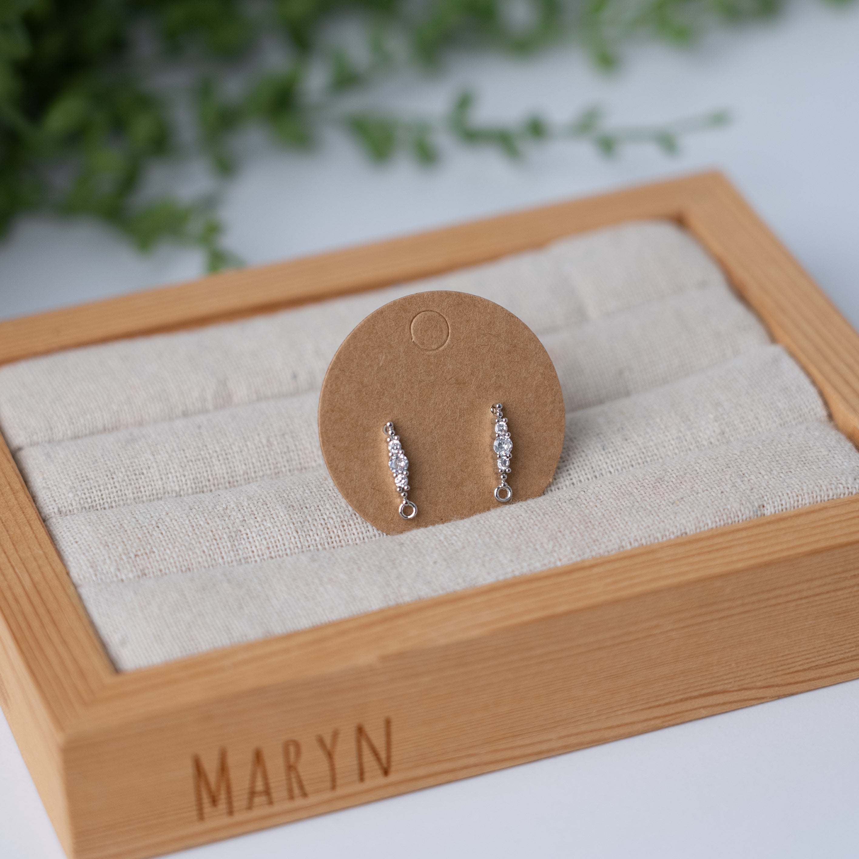 Oorbeltopper zirkonia Tiara (per paar)