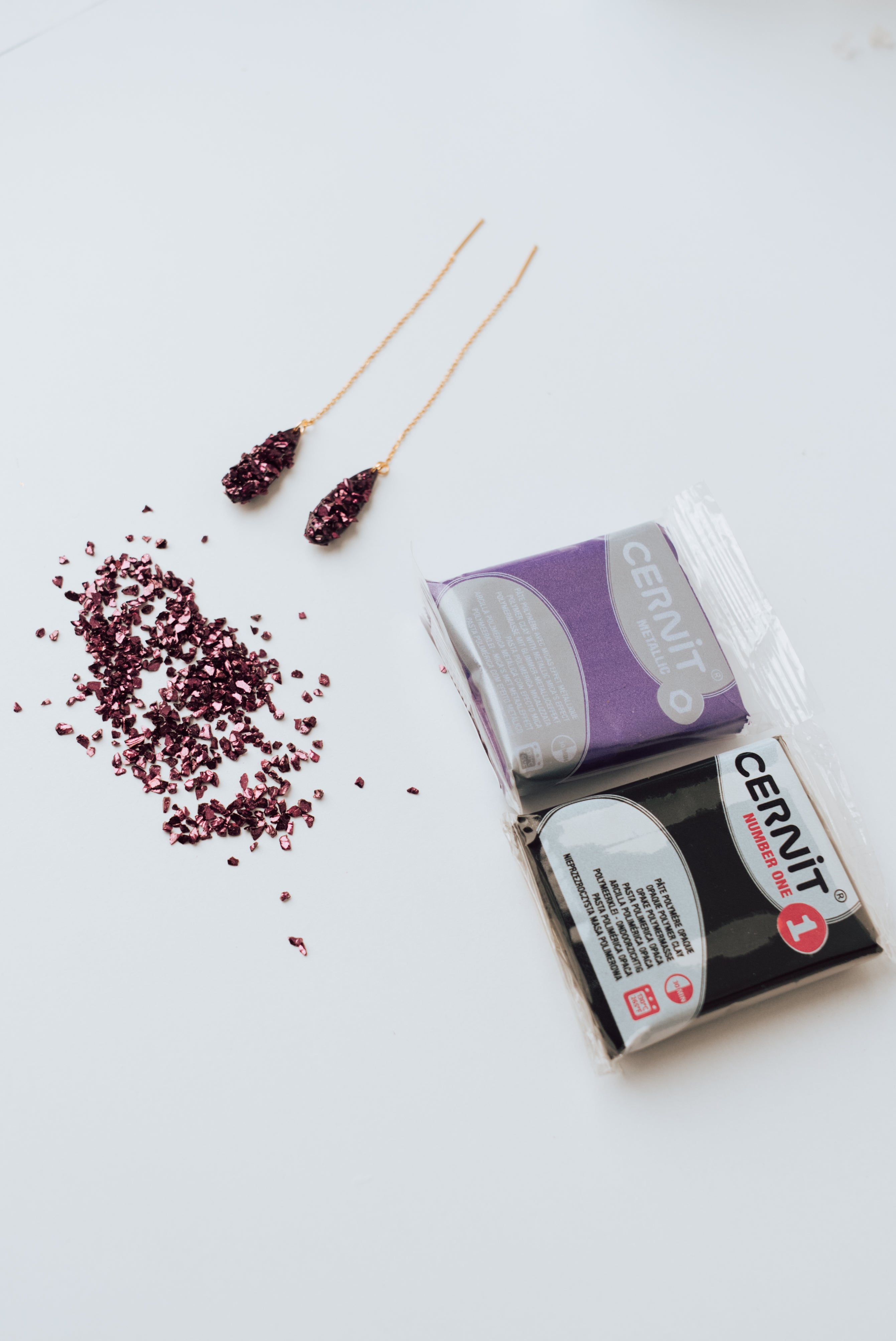 Boucle d'oreille à tirette (or/argent rose) boucle d'oreille