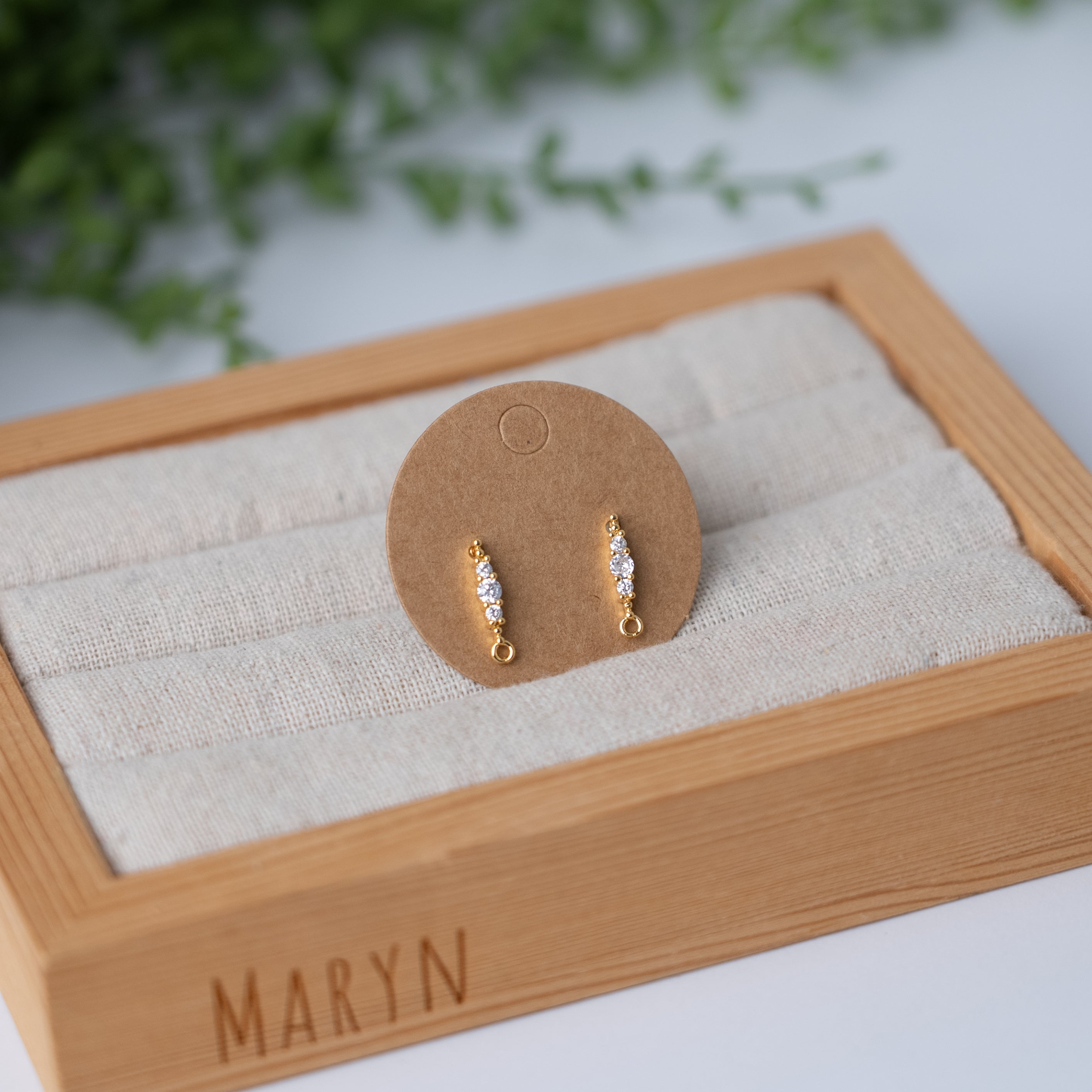 Oorbeltopper zirkonia Tiara (per paar)