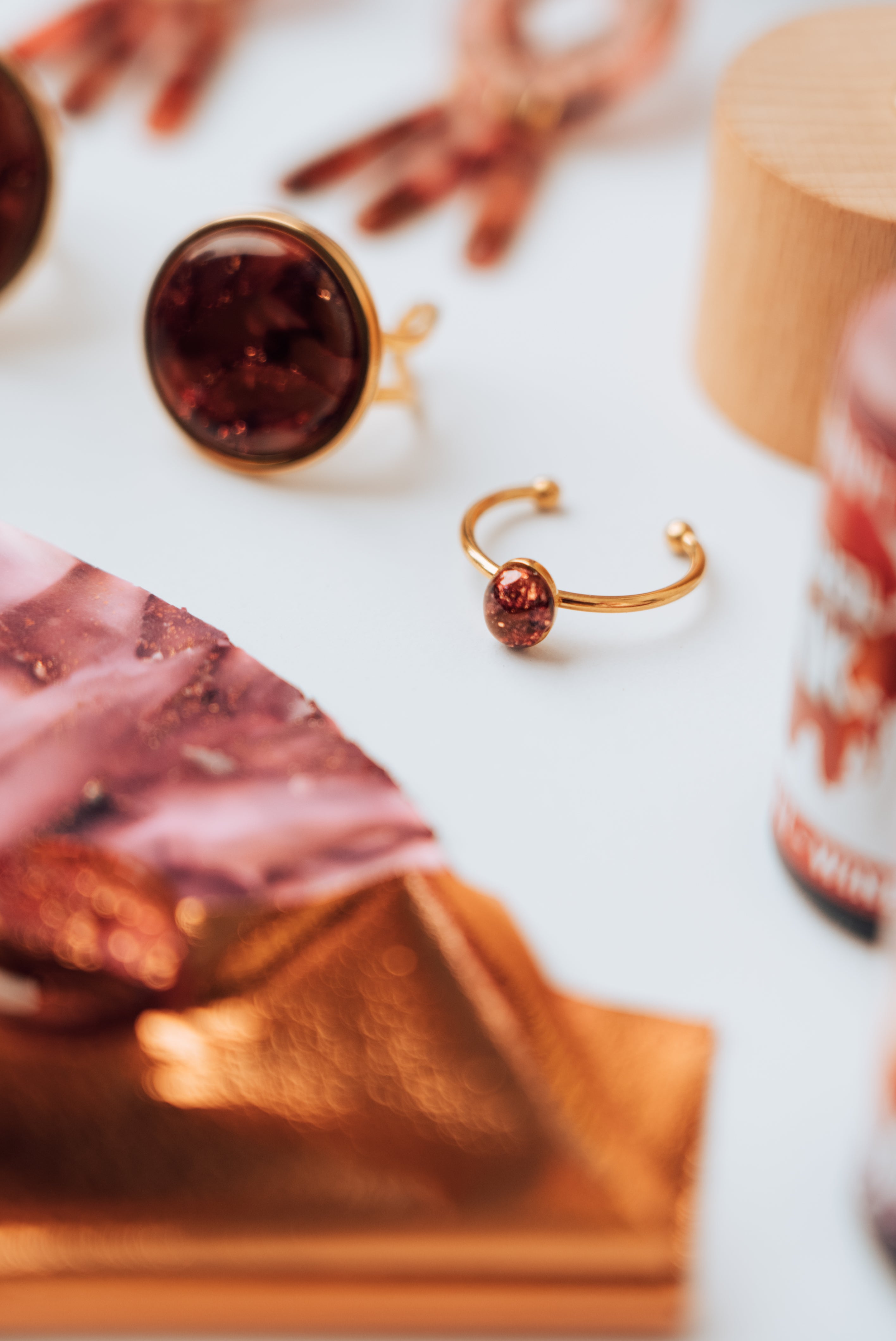 Adjustable ring "mini drop" stainless steel