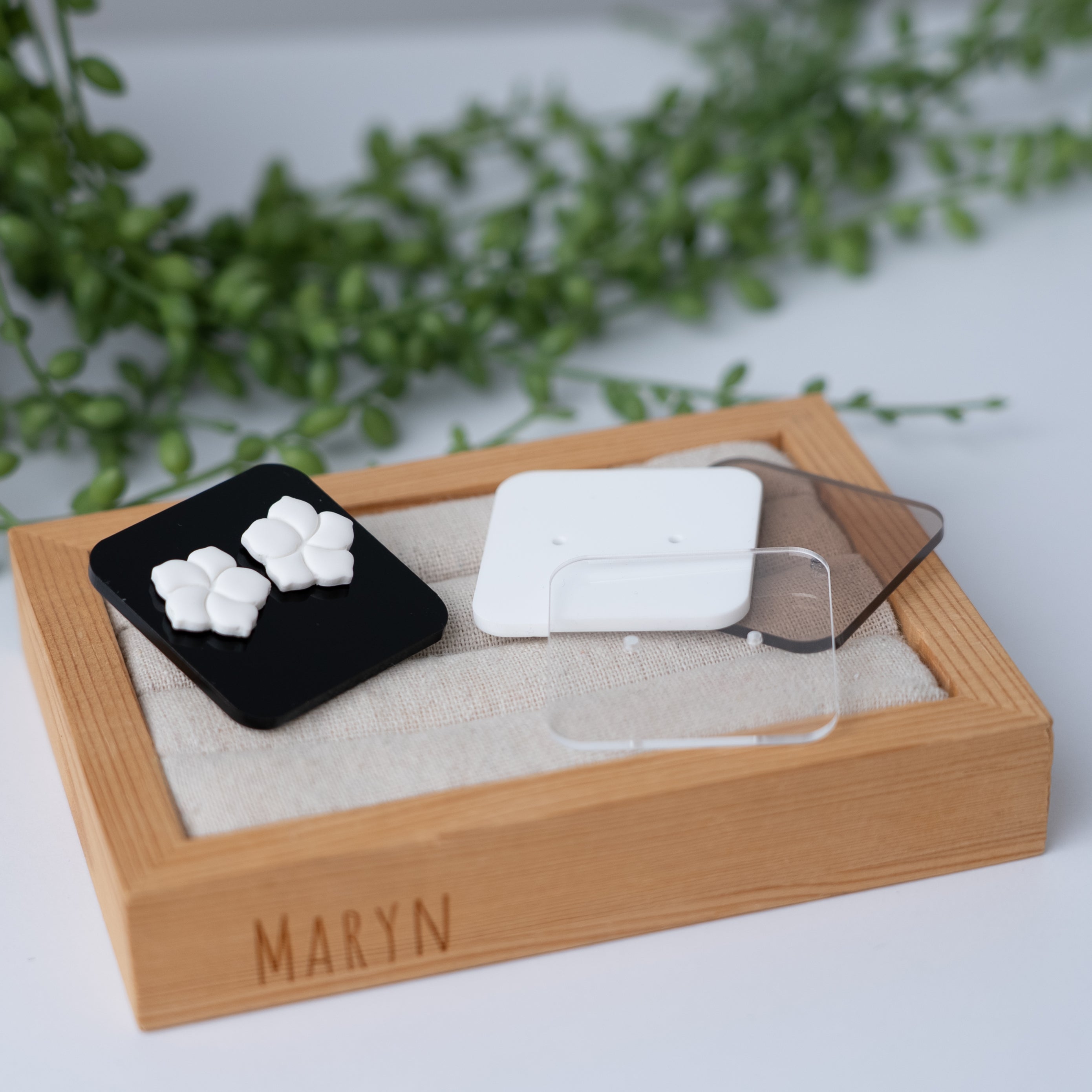 Acryl earring card squared mini (2••)