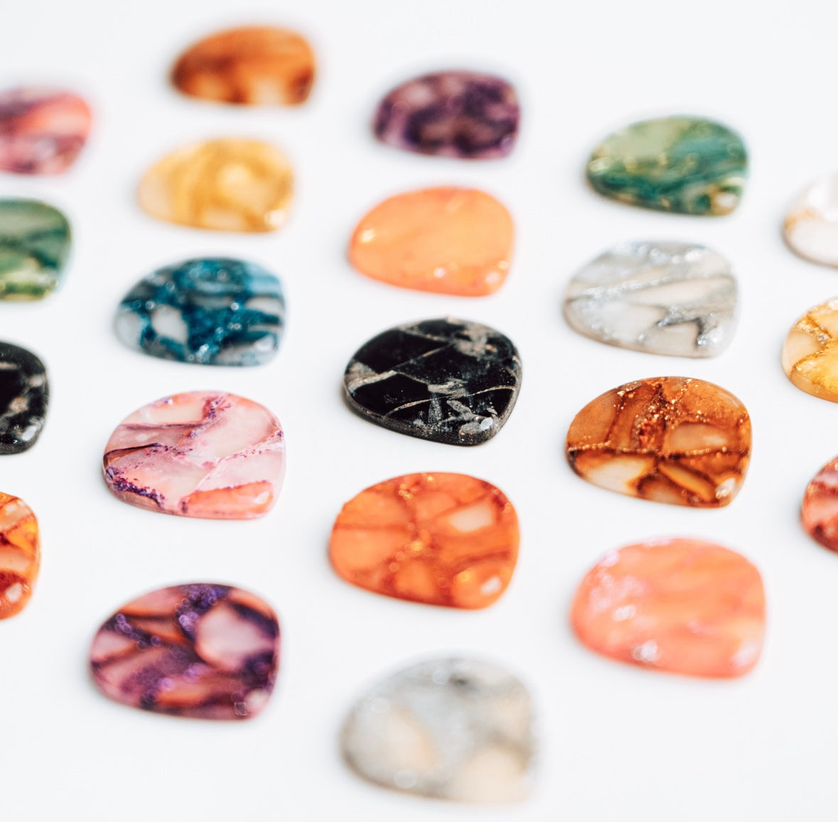 Polymerschmuck Marmortechnik