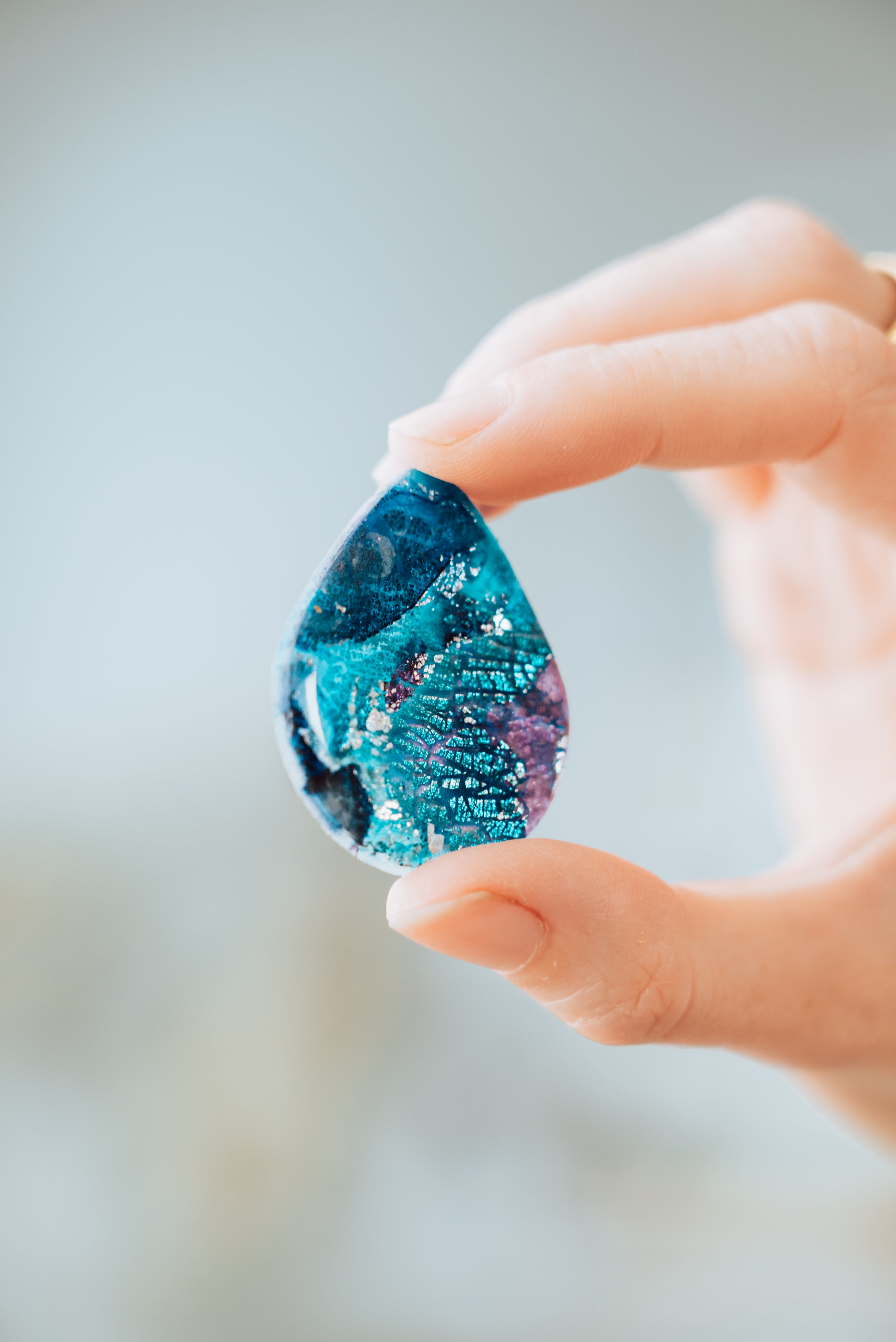 "Inked Waves" Polymer clay tutorial