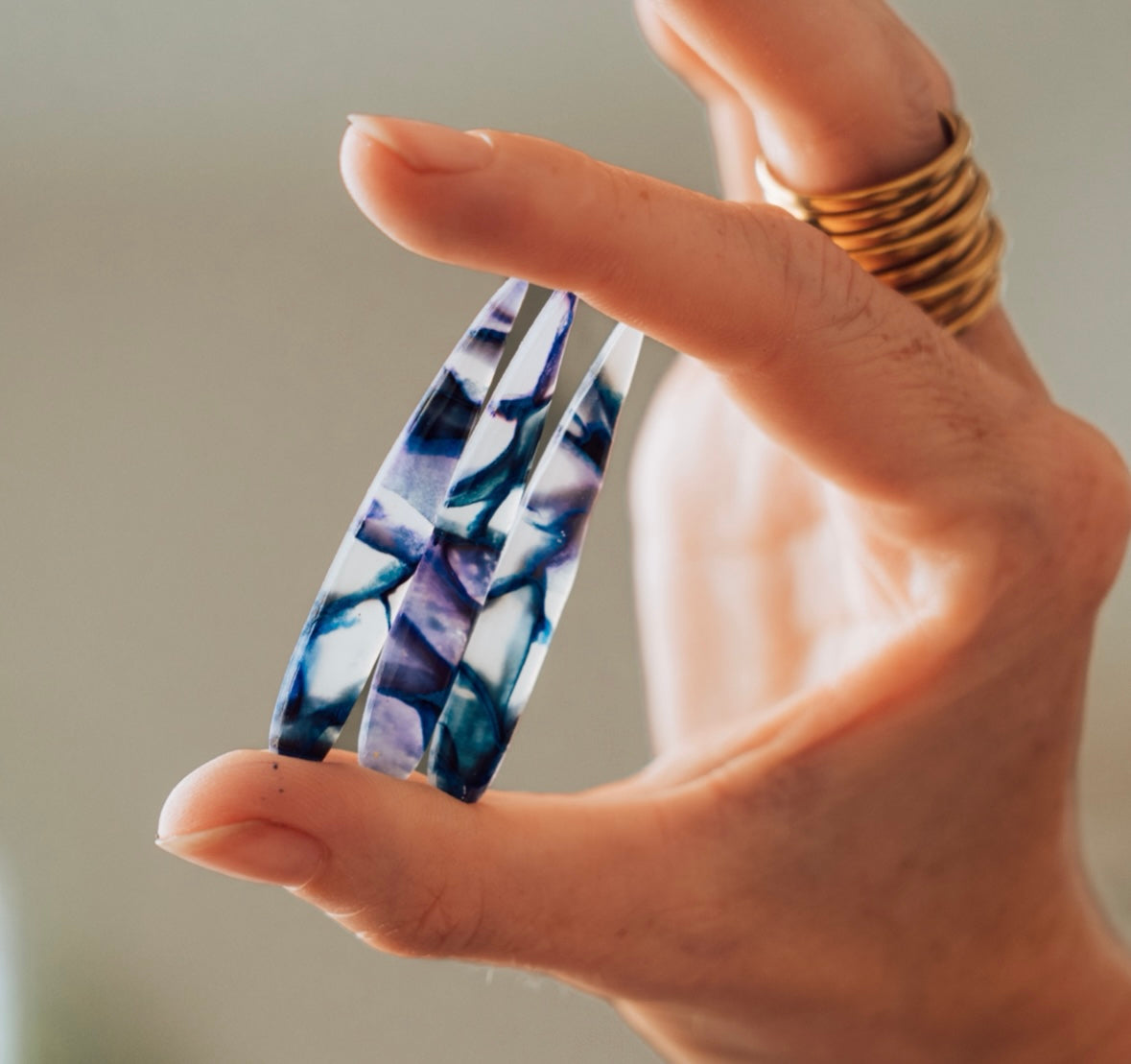 Polymerschmuck Marmortechnik