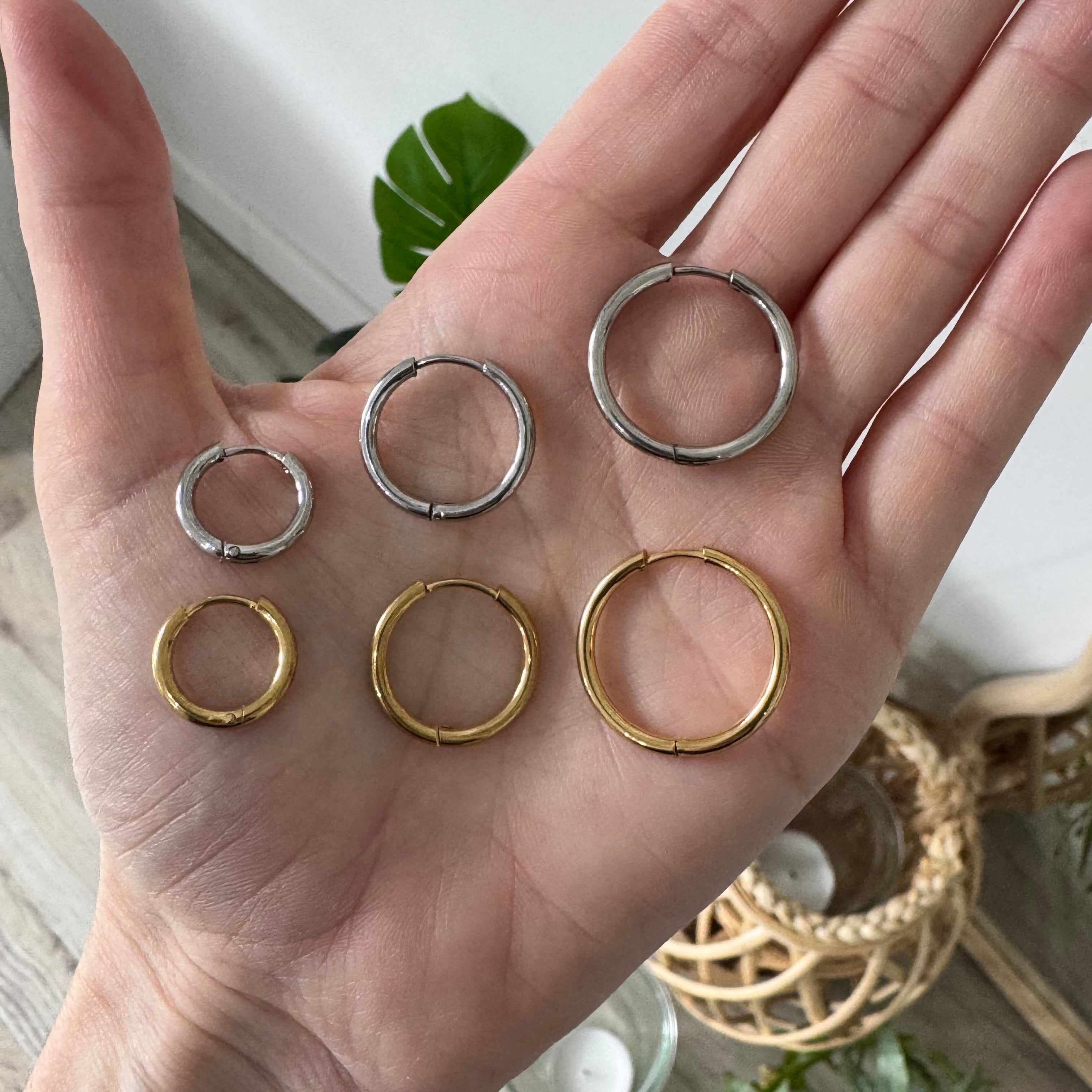 Hoop "Huggie" RVS