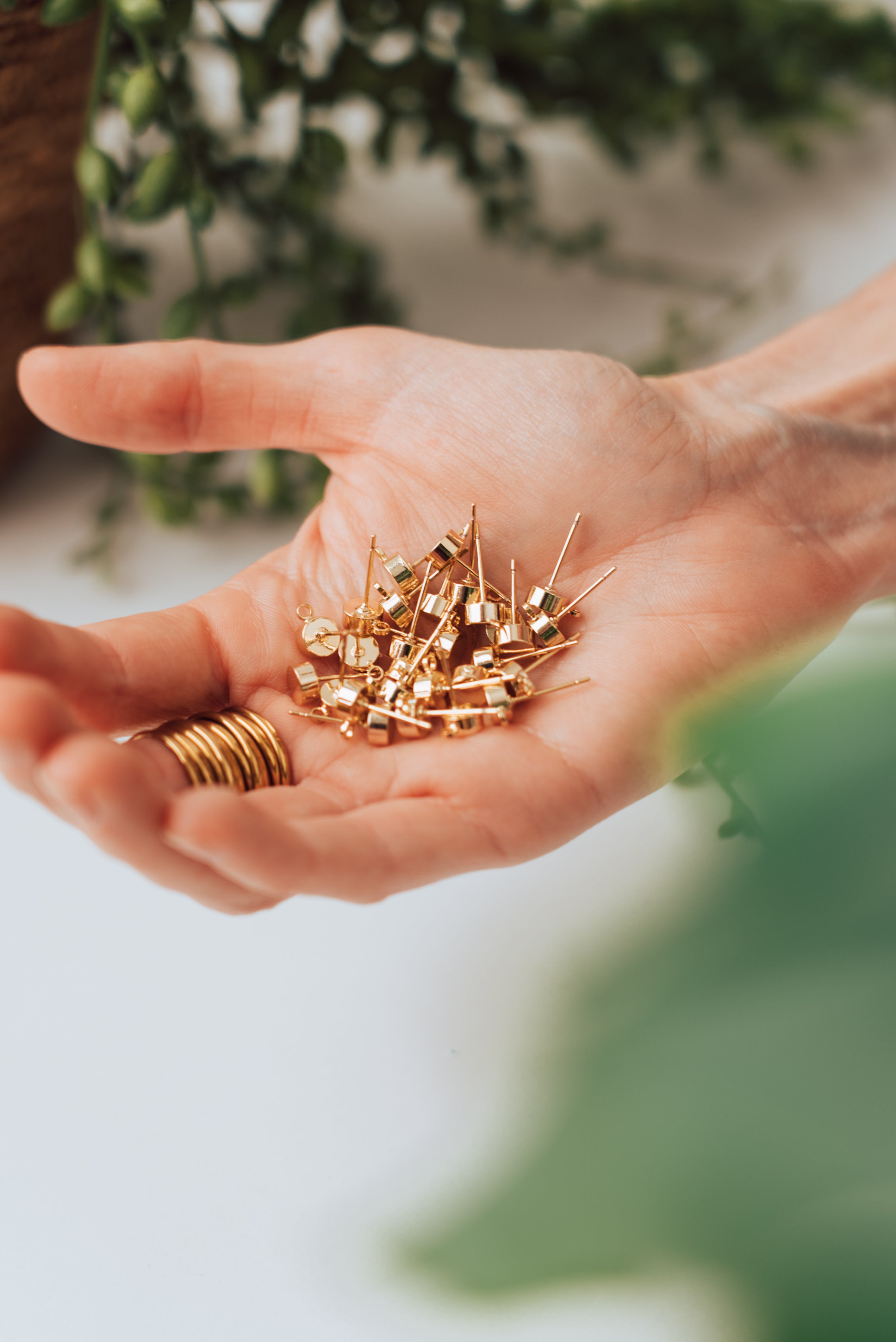 Full circle (silver/gold) oorbeltopper