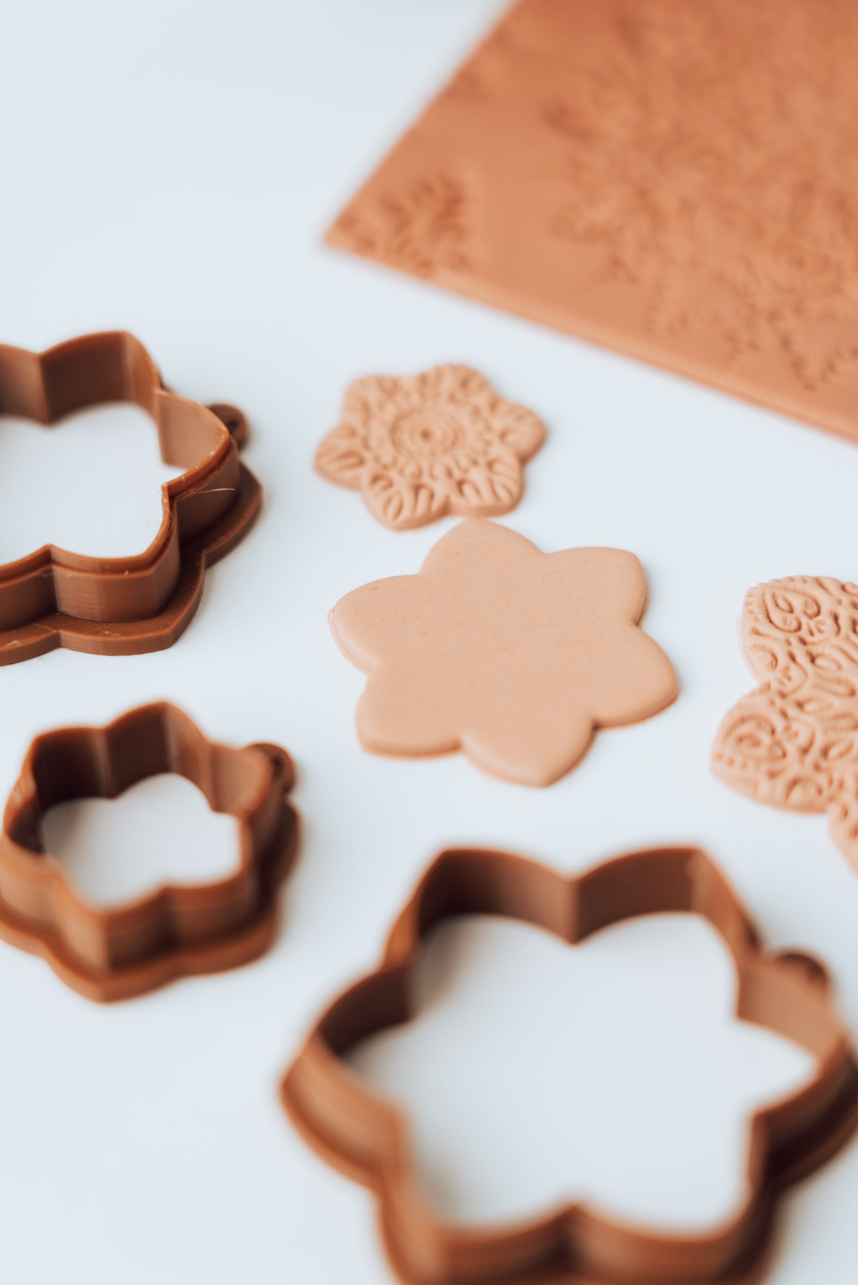 "Flat flower" set claycutters