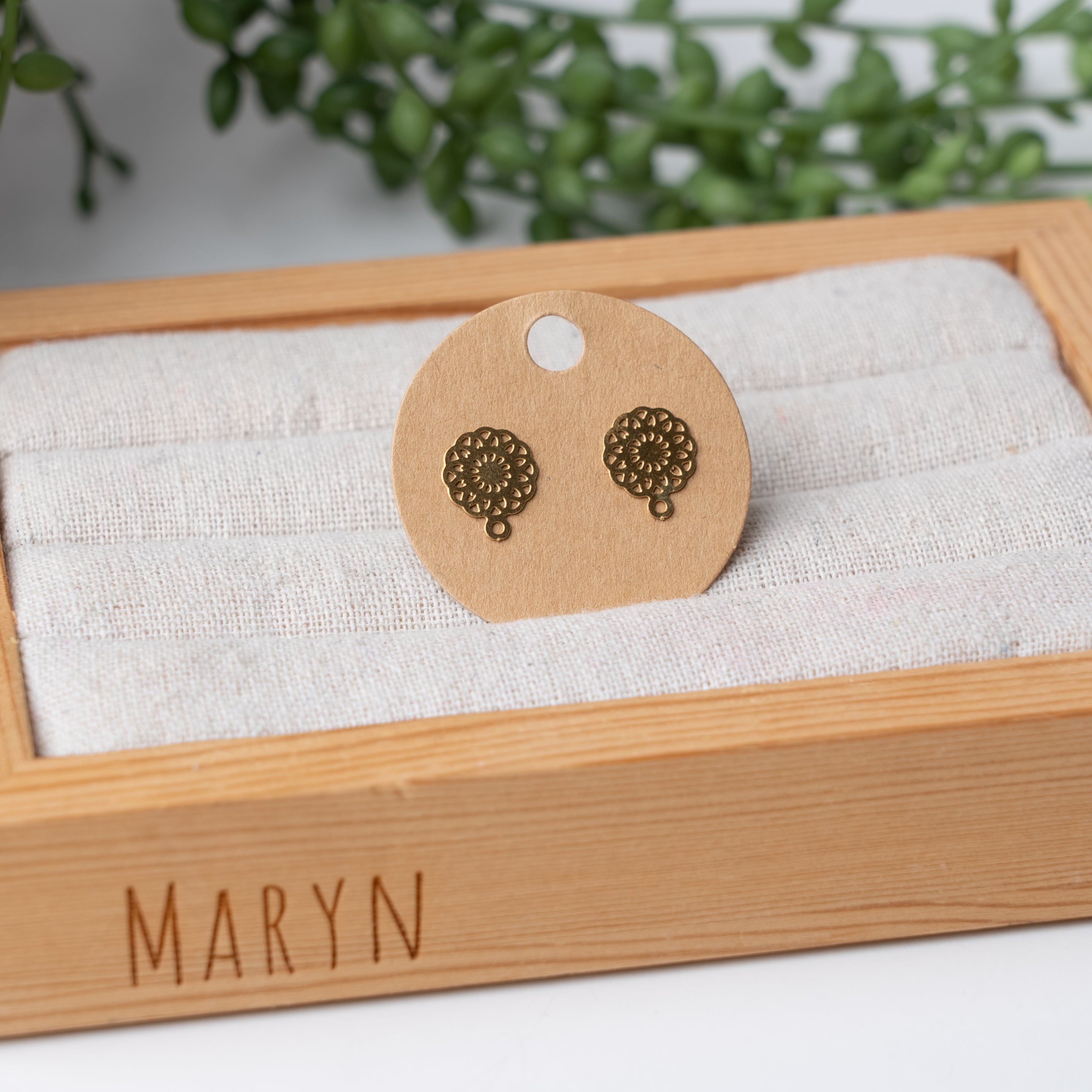 Mandela's BIG (silver/gold) oorbeltopper