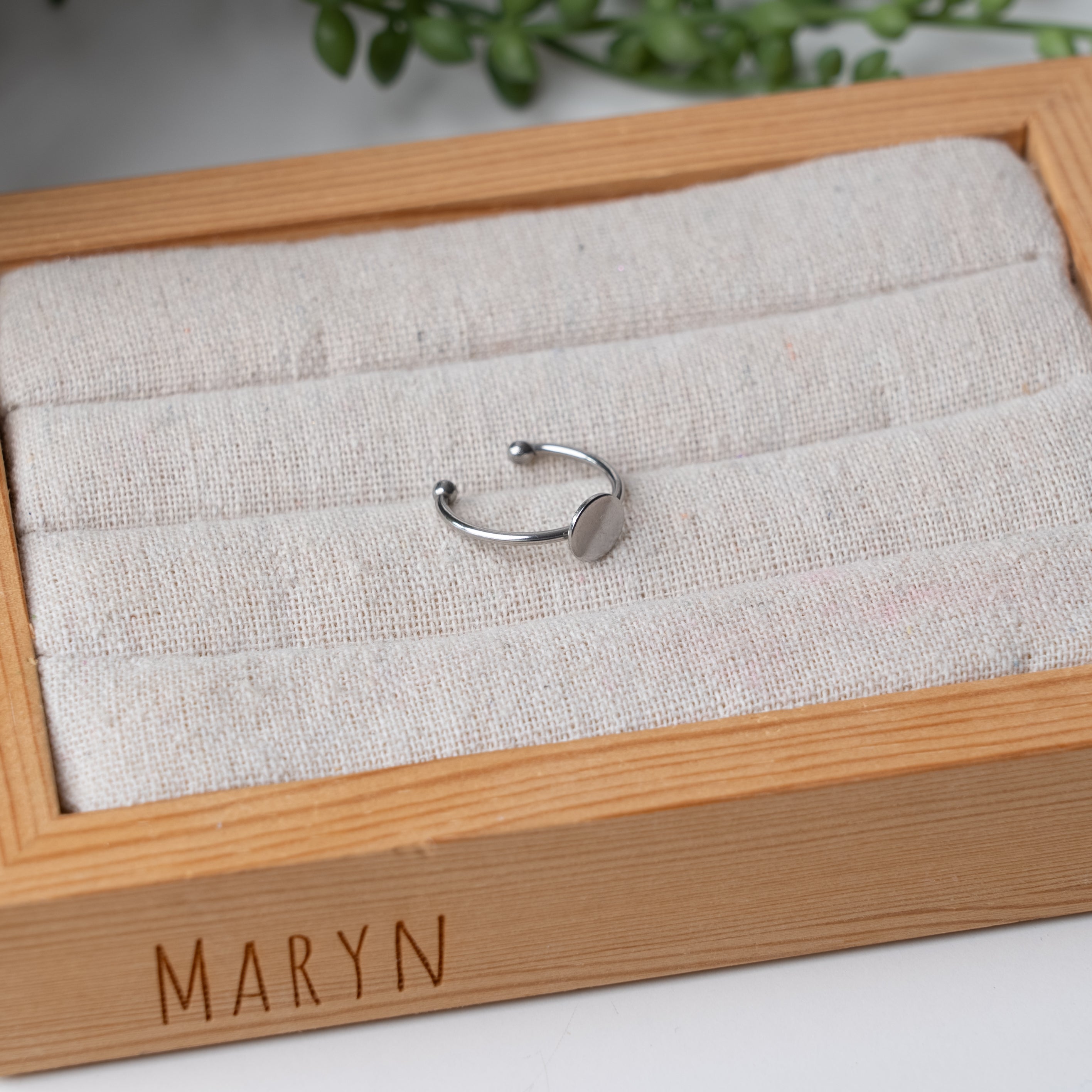 Verstellbarer Basisring aus Edelstahl mit Platte