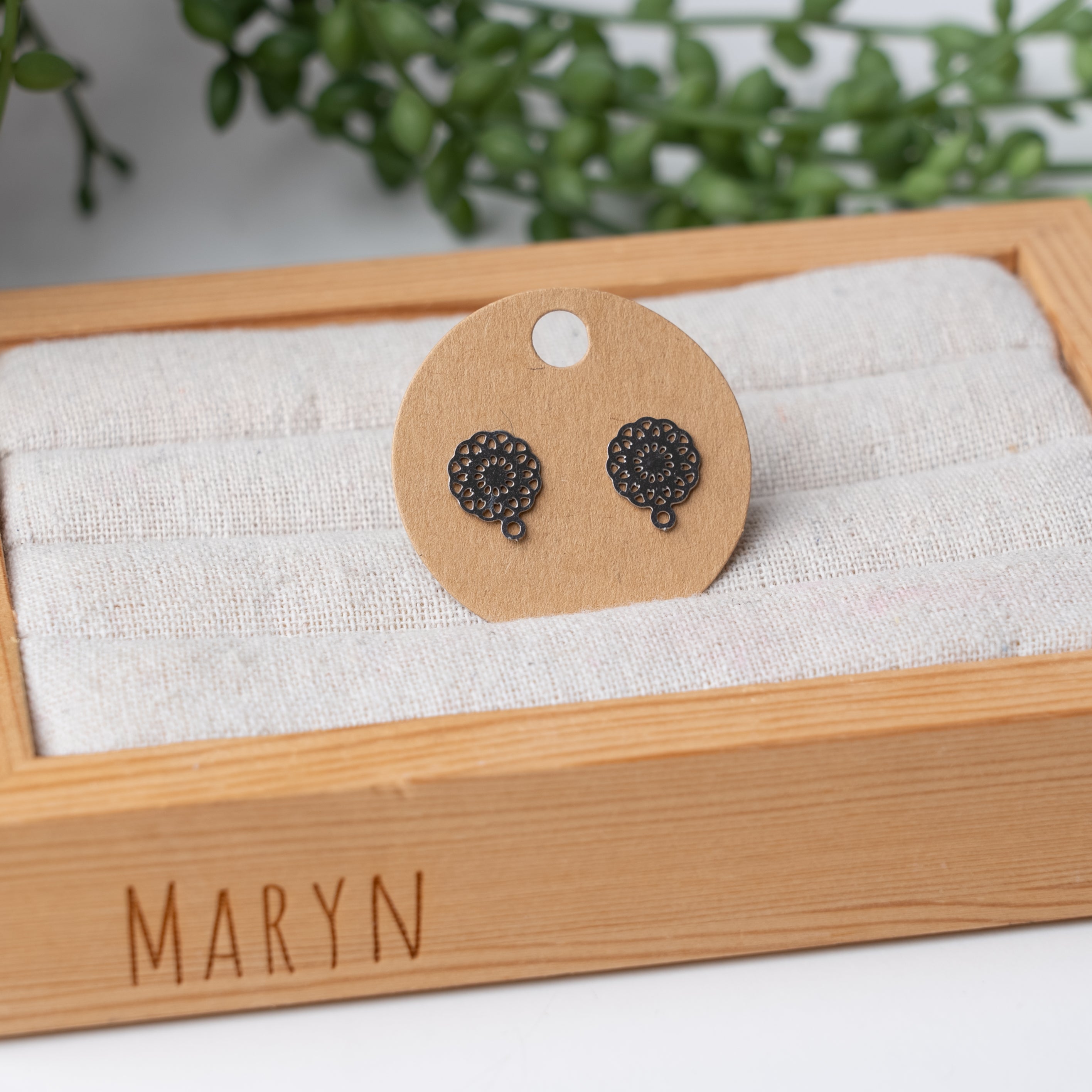 Mandela's BIG (silver/gold) oorbeltopper