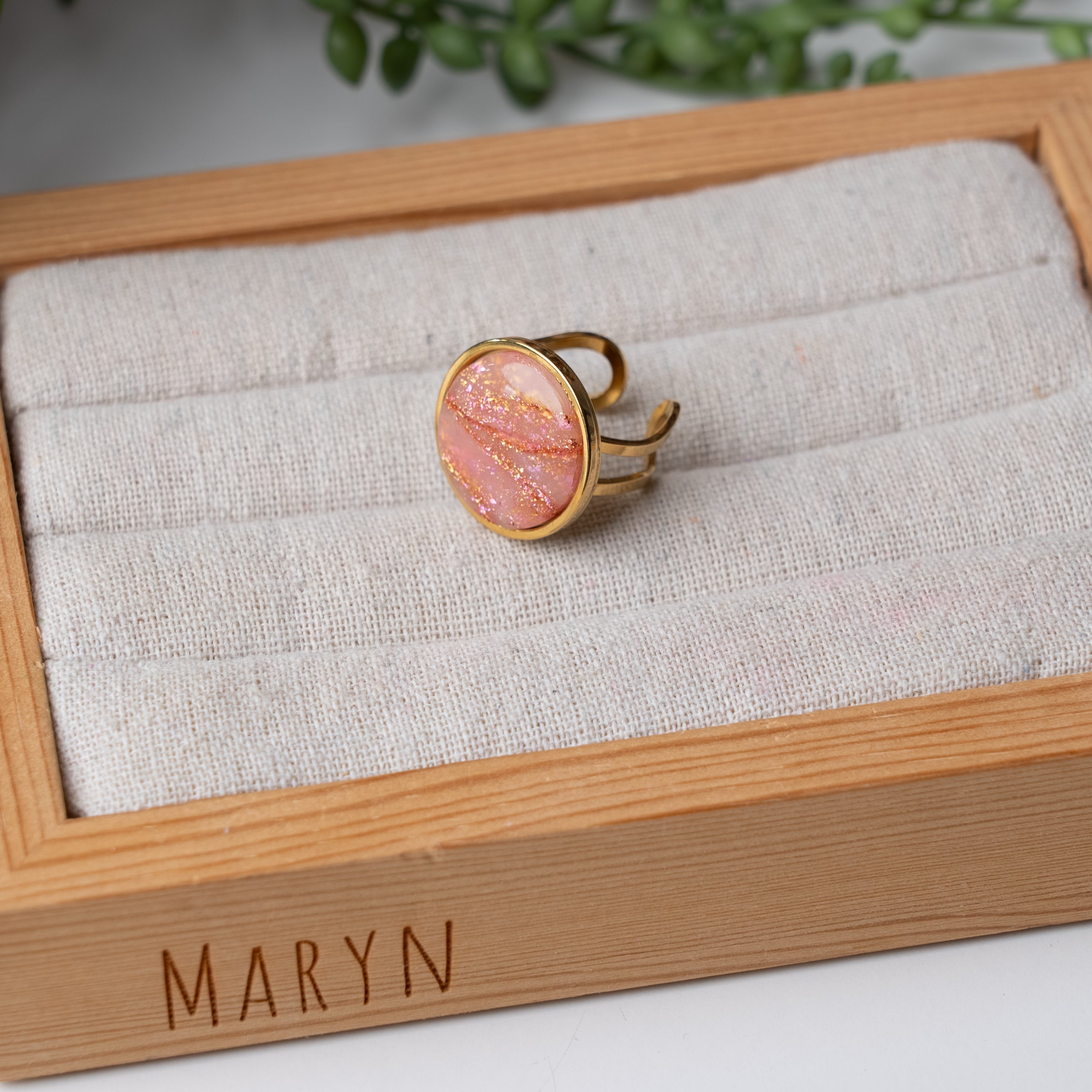 Verstellbarer Ring „Little Circle“ aus Edelstahl