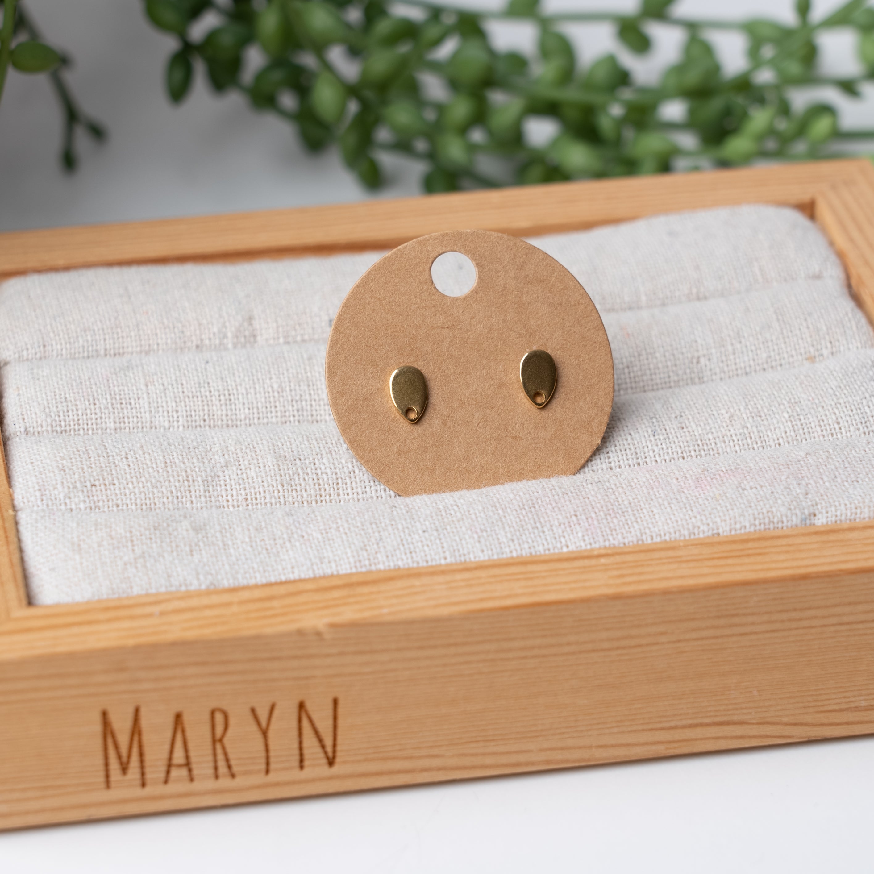 Oorbeltoppers fine drop (per paar)