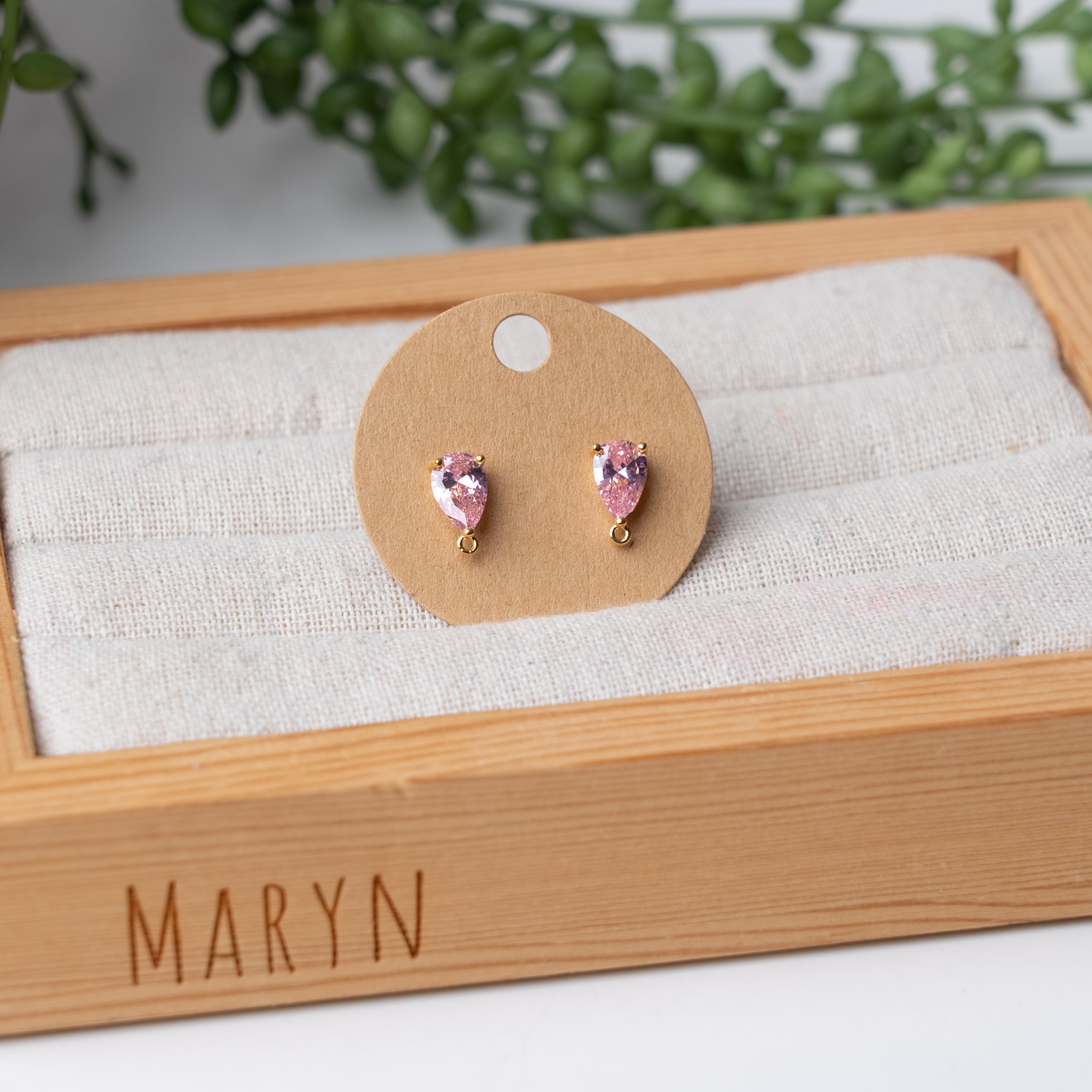 Zirkonia-Tropfen (mehrere Farben erhältlich, pro Paar)