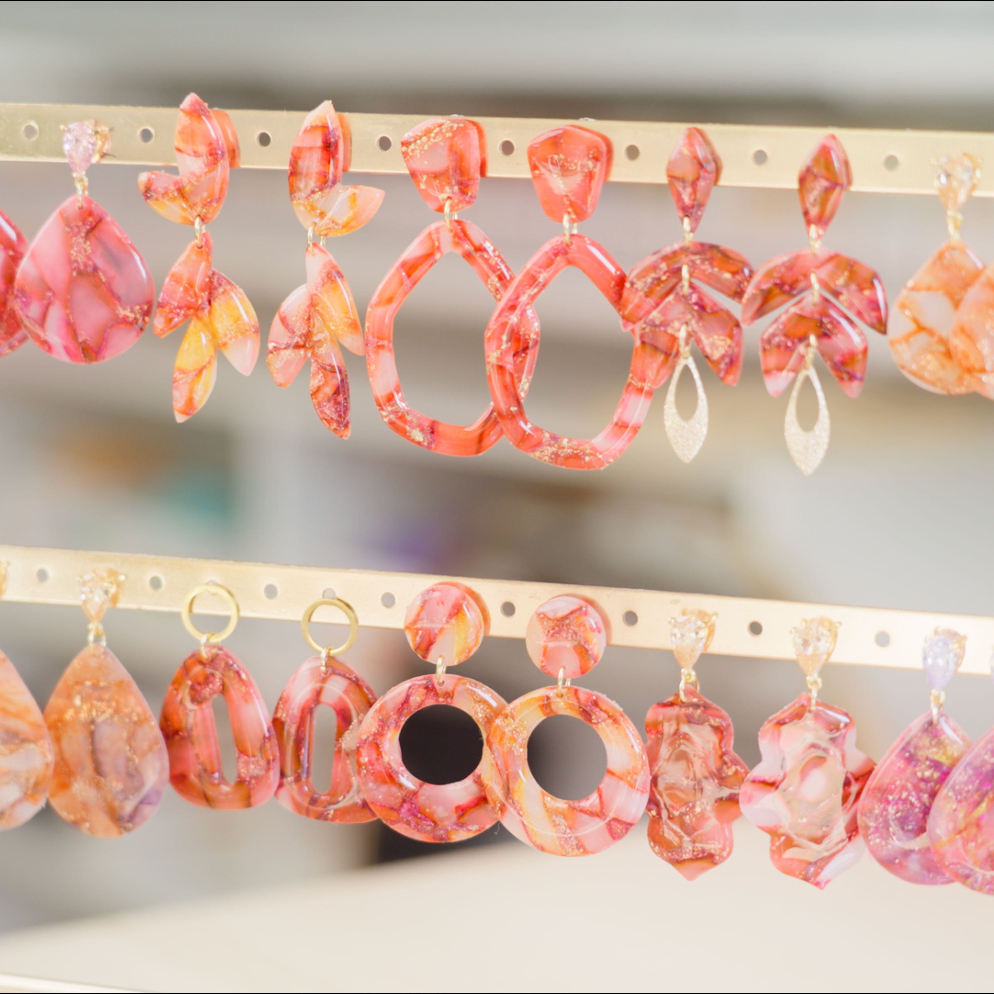 Polymerschmuck Marmortechnik