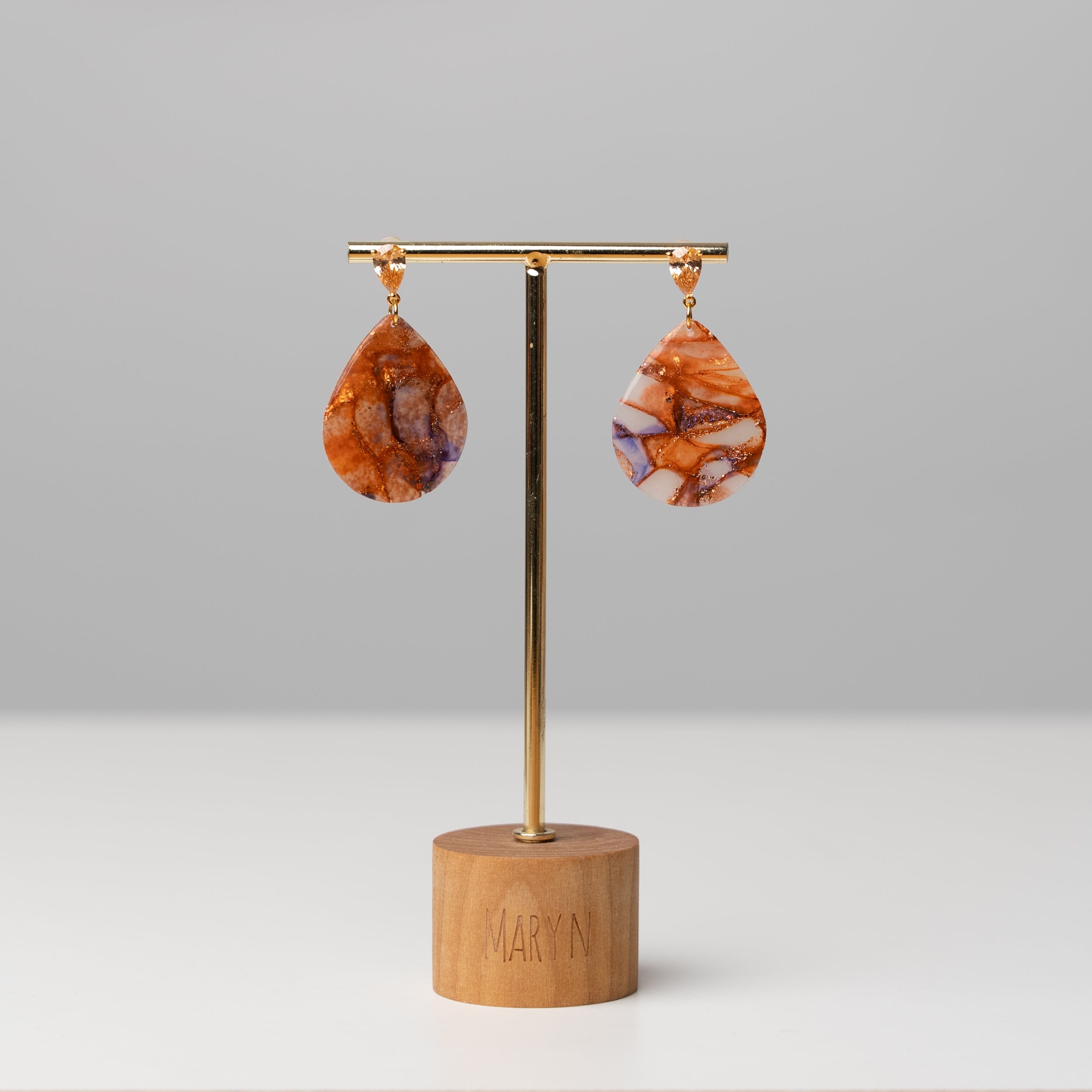 Zirkonia-Tropfen (mehrere Farben erhältlich, pro Paar)