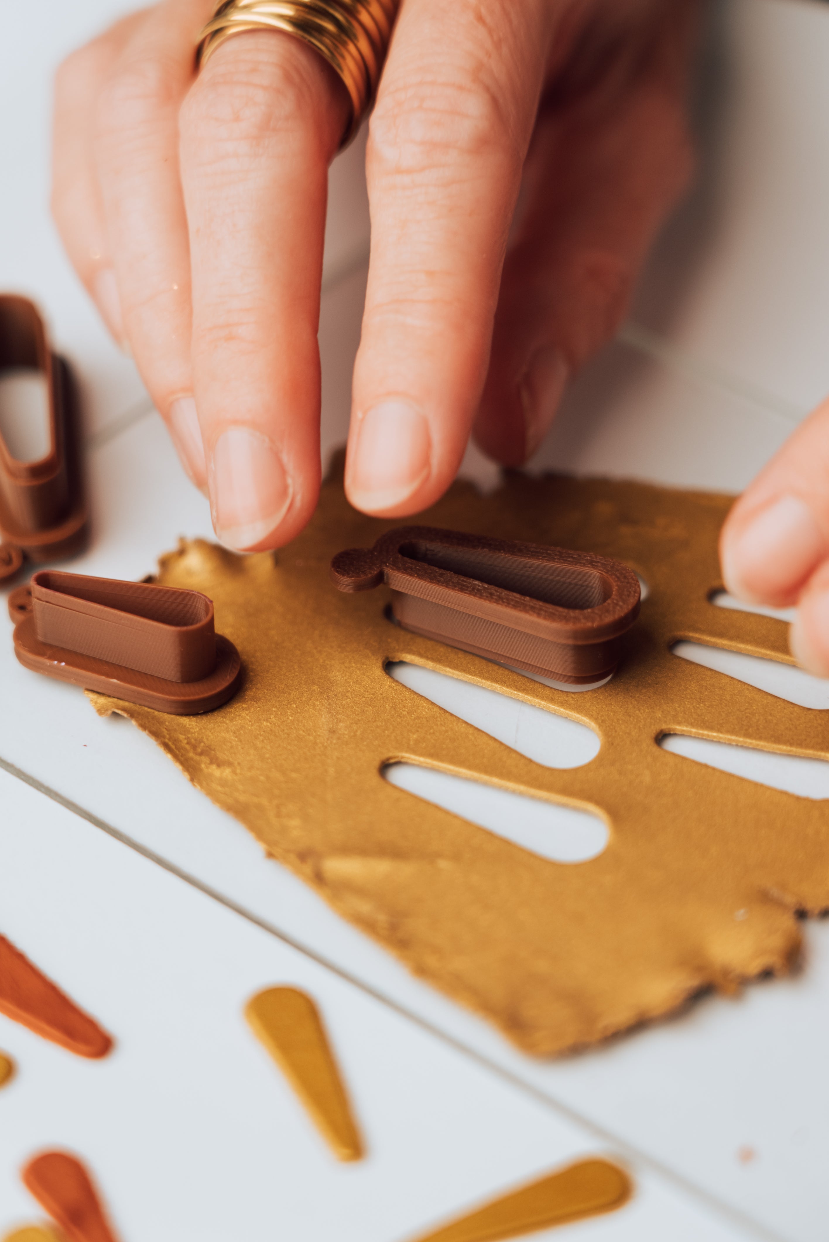 "Juego de cortadores de arcilla "Lágrima larga