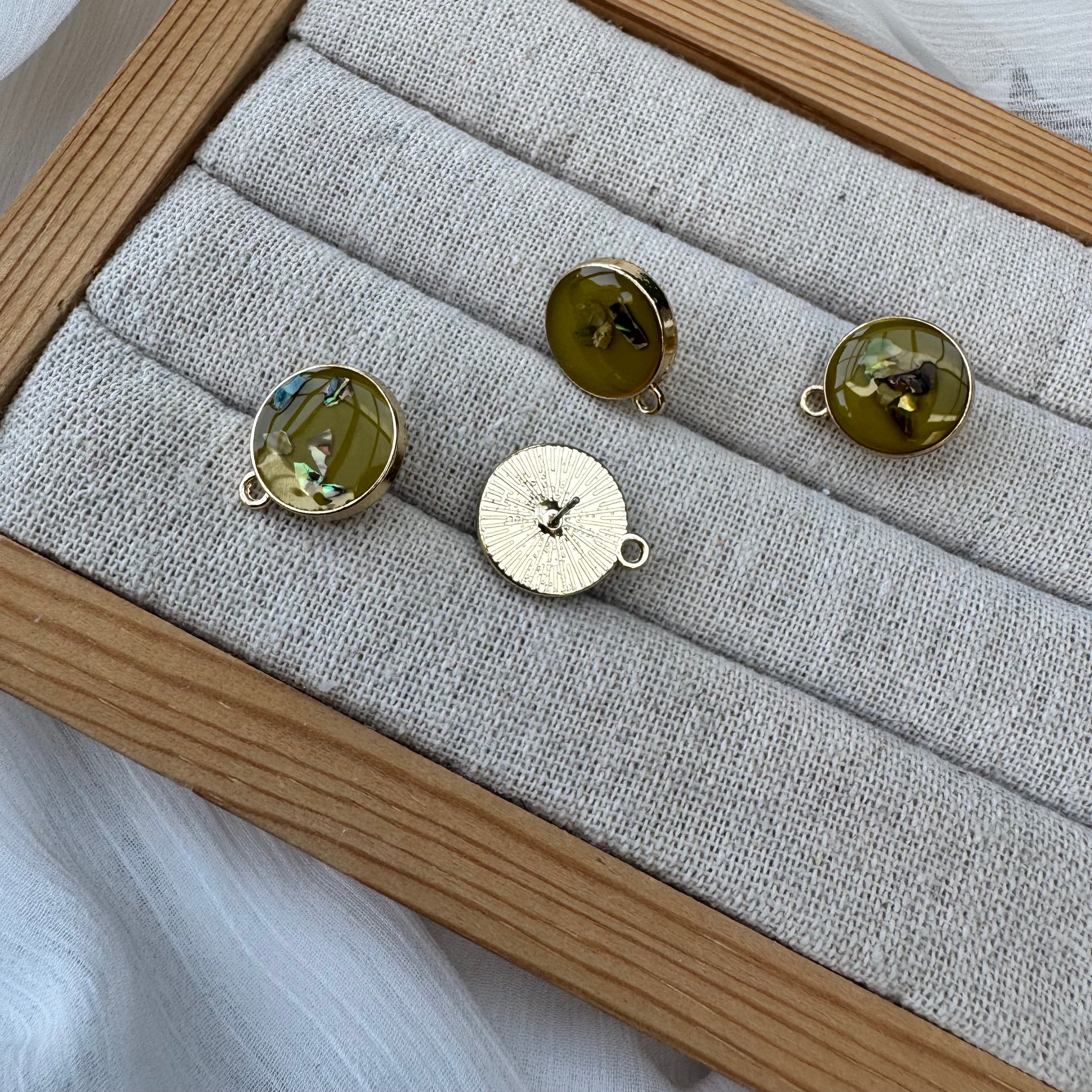 Oorbeltopper yellow Stones