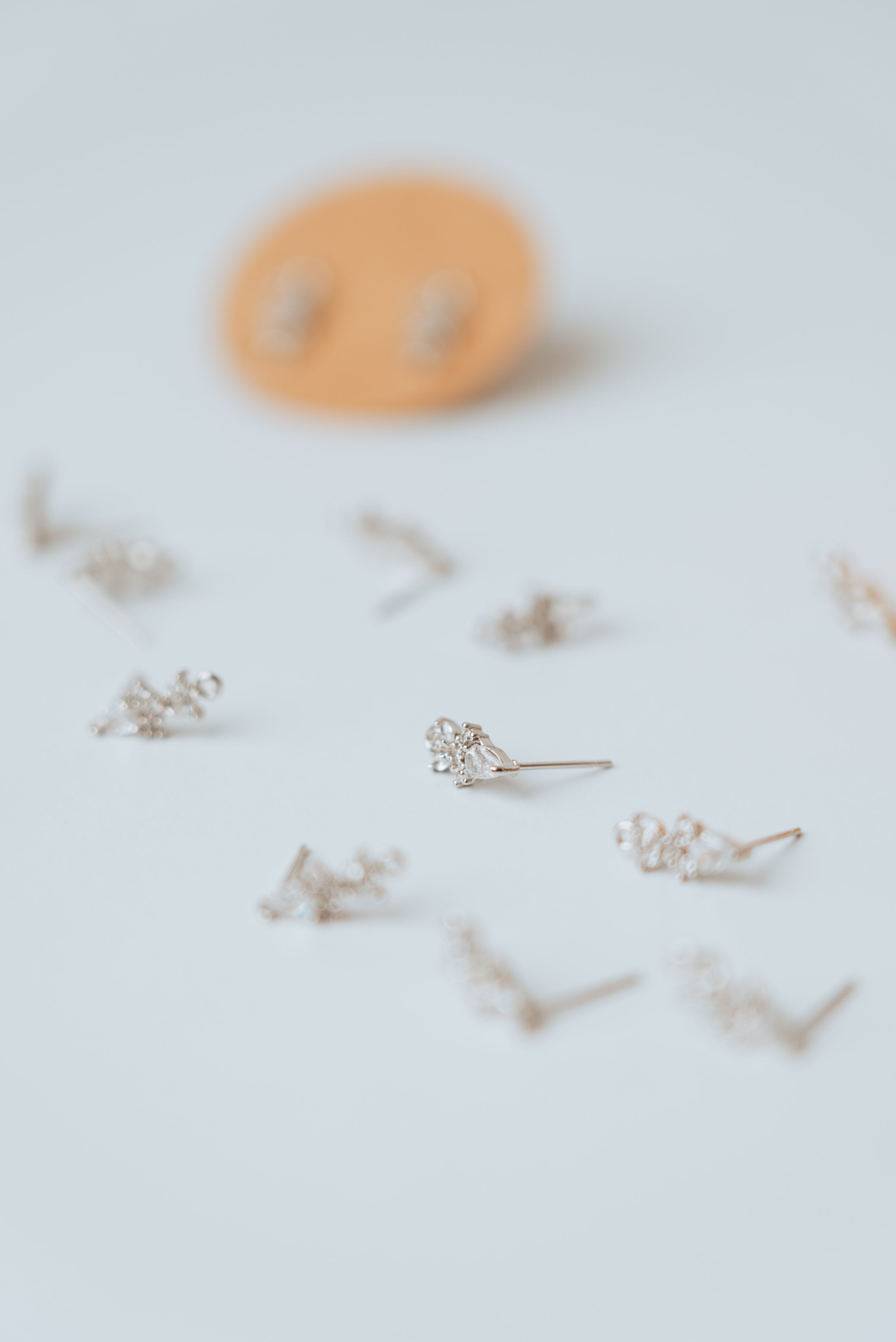 Oorbeltopper zirkonia Castle (per paar)