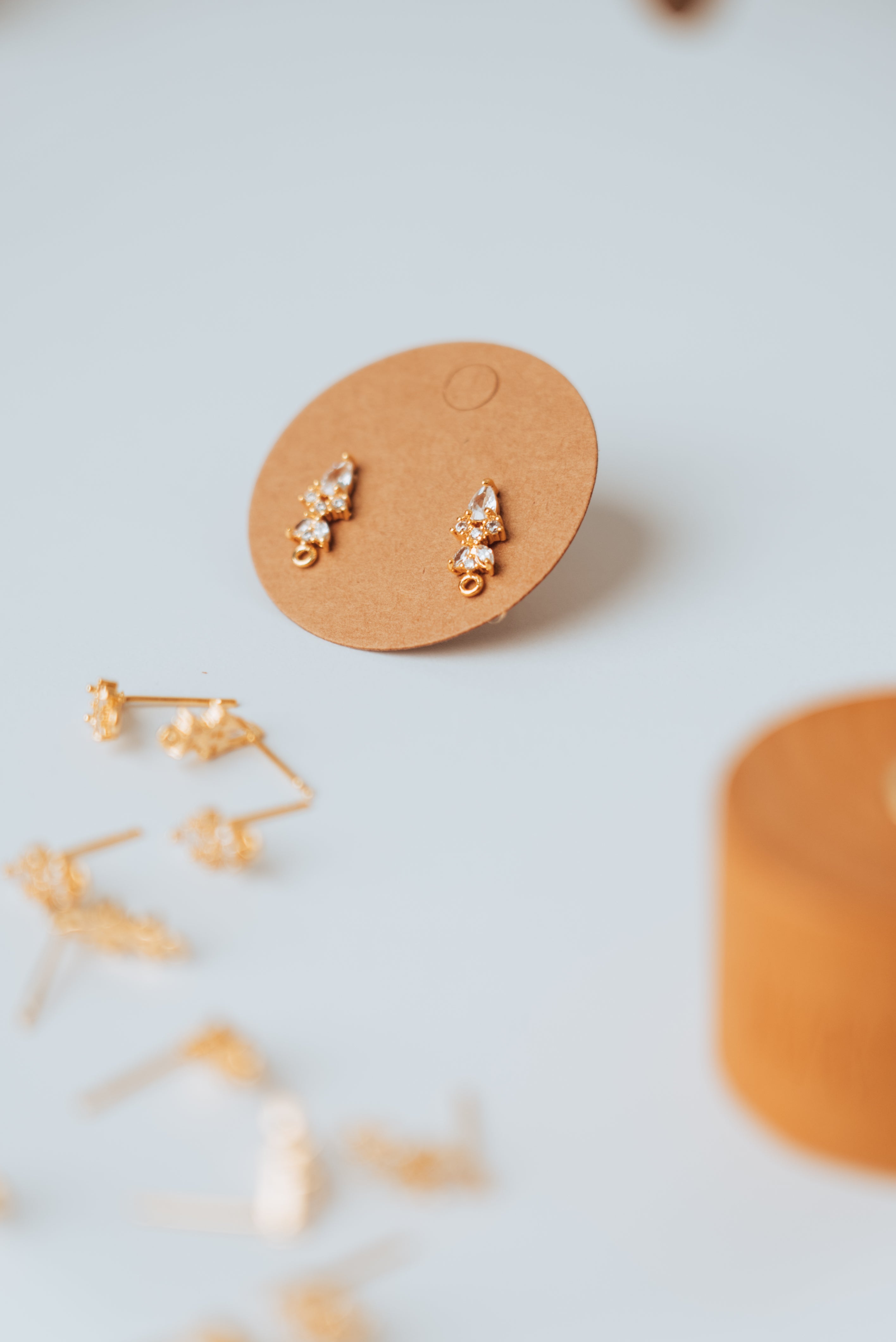 Oorbeltopper zirkonia Castle (per paar)