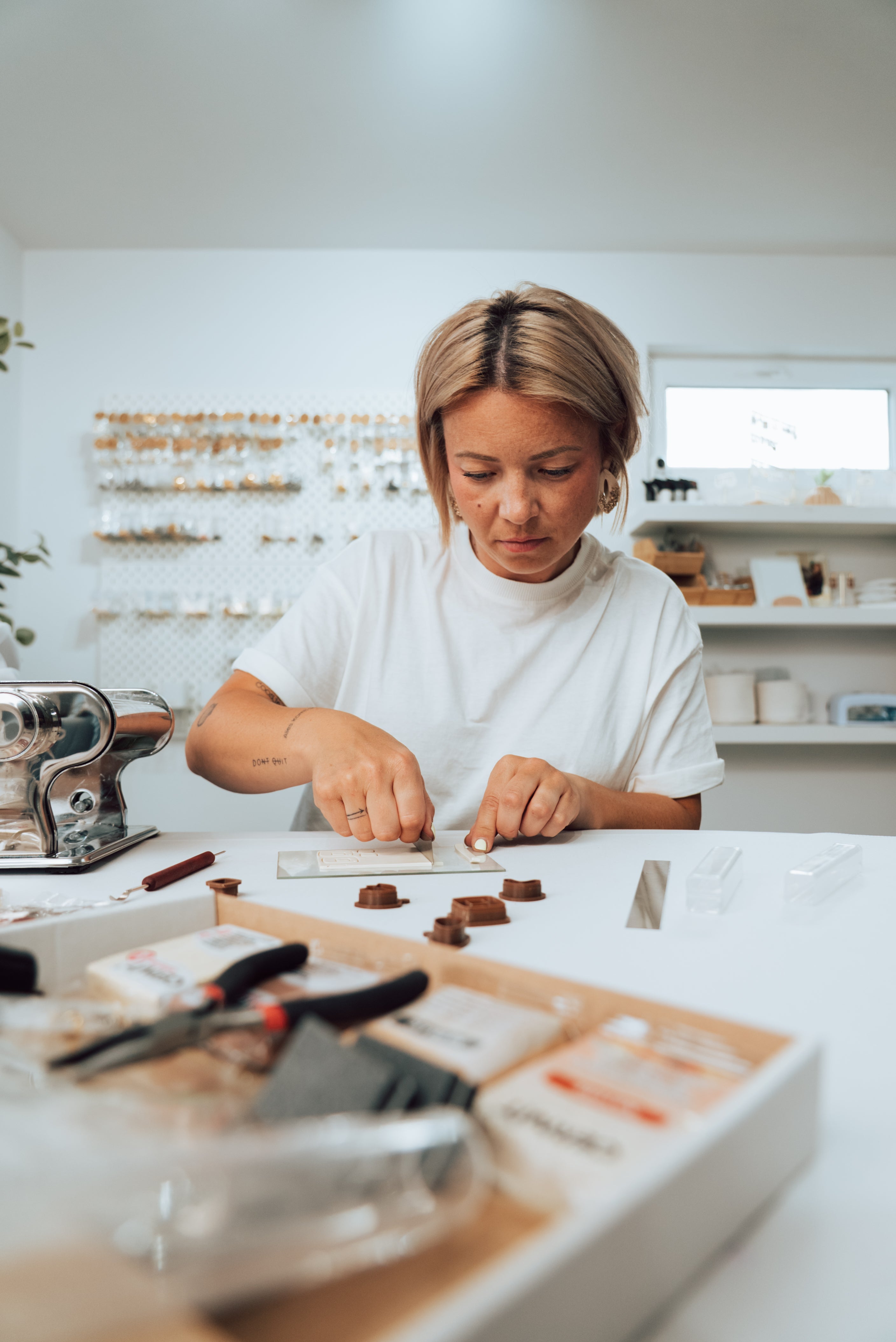 "Start To Clay" box hangers