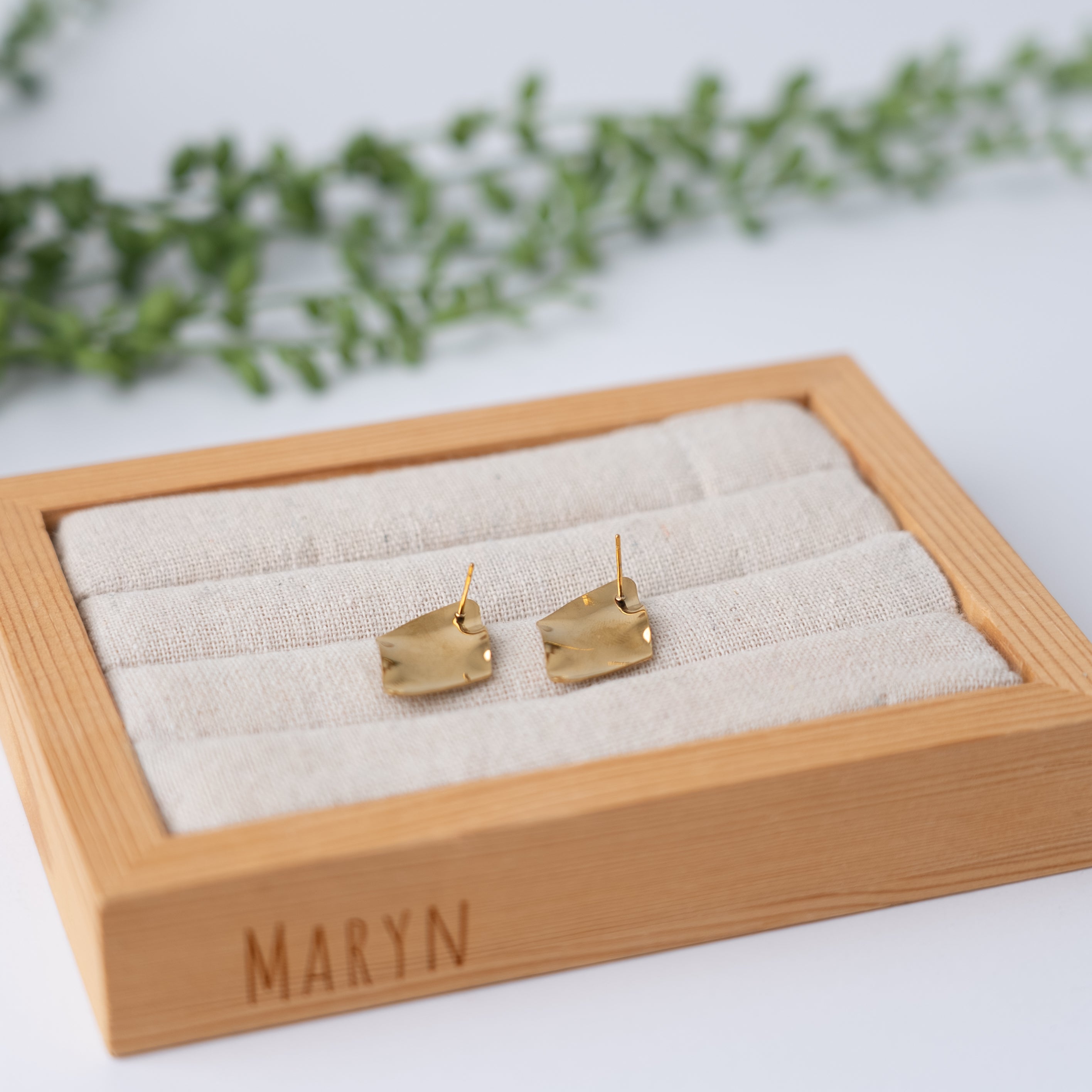 Blanket oorbeltopper RVS (gold per paar)