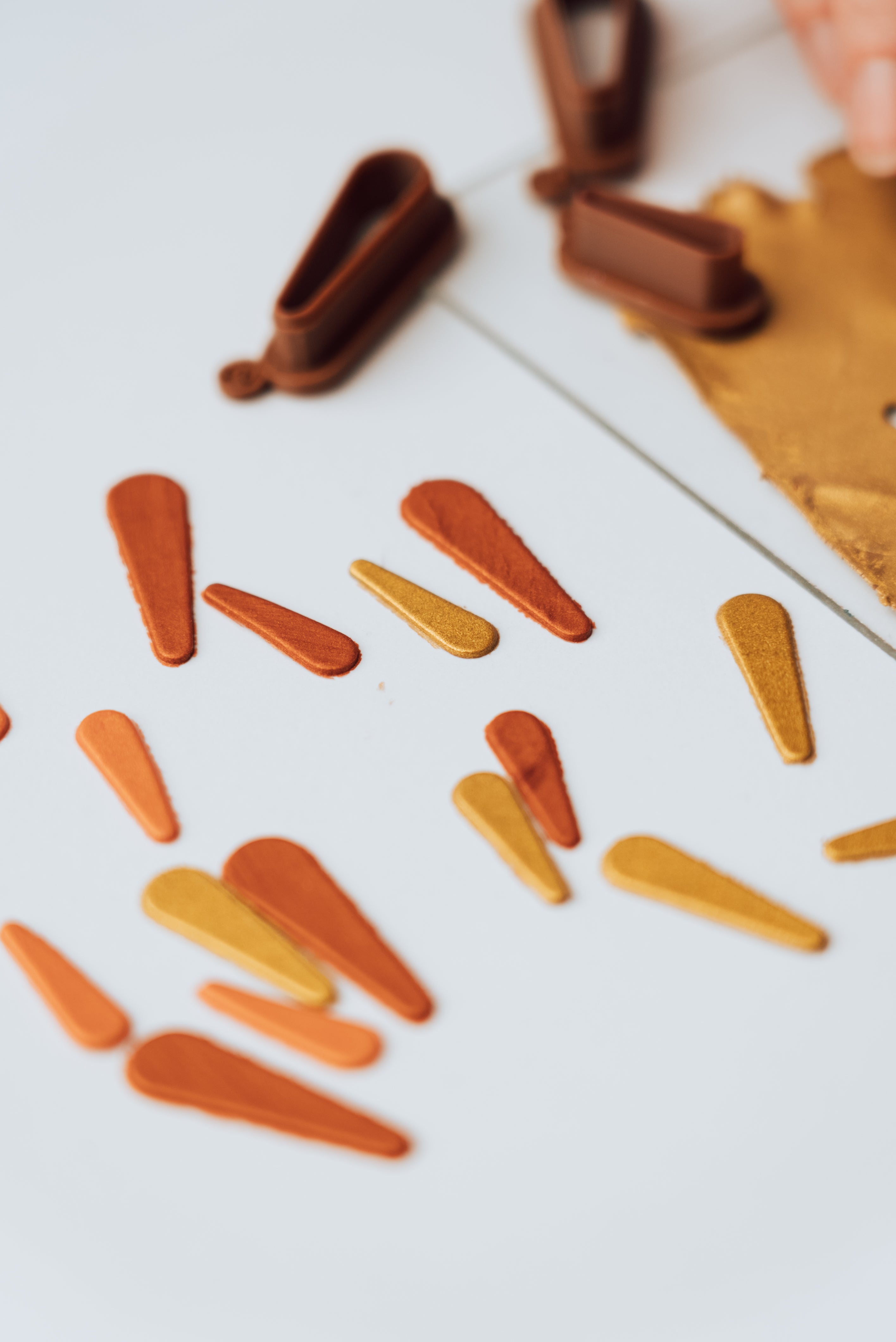 "Juego de cortadores de arcilla "Lágrima larga