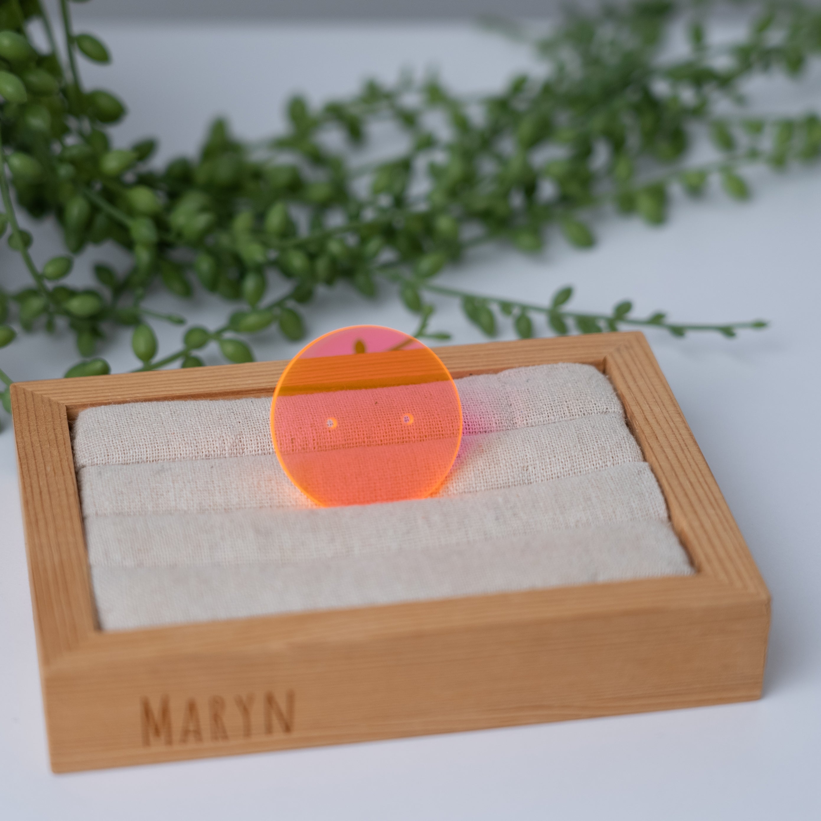 Colourfull Acryl earring card round mini (2••)