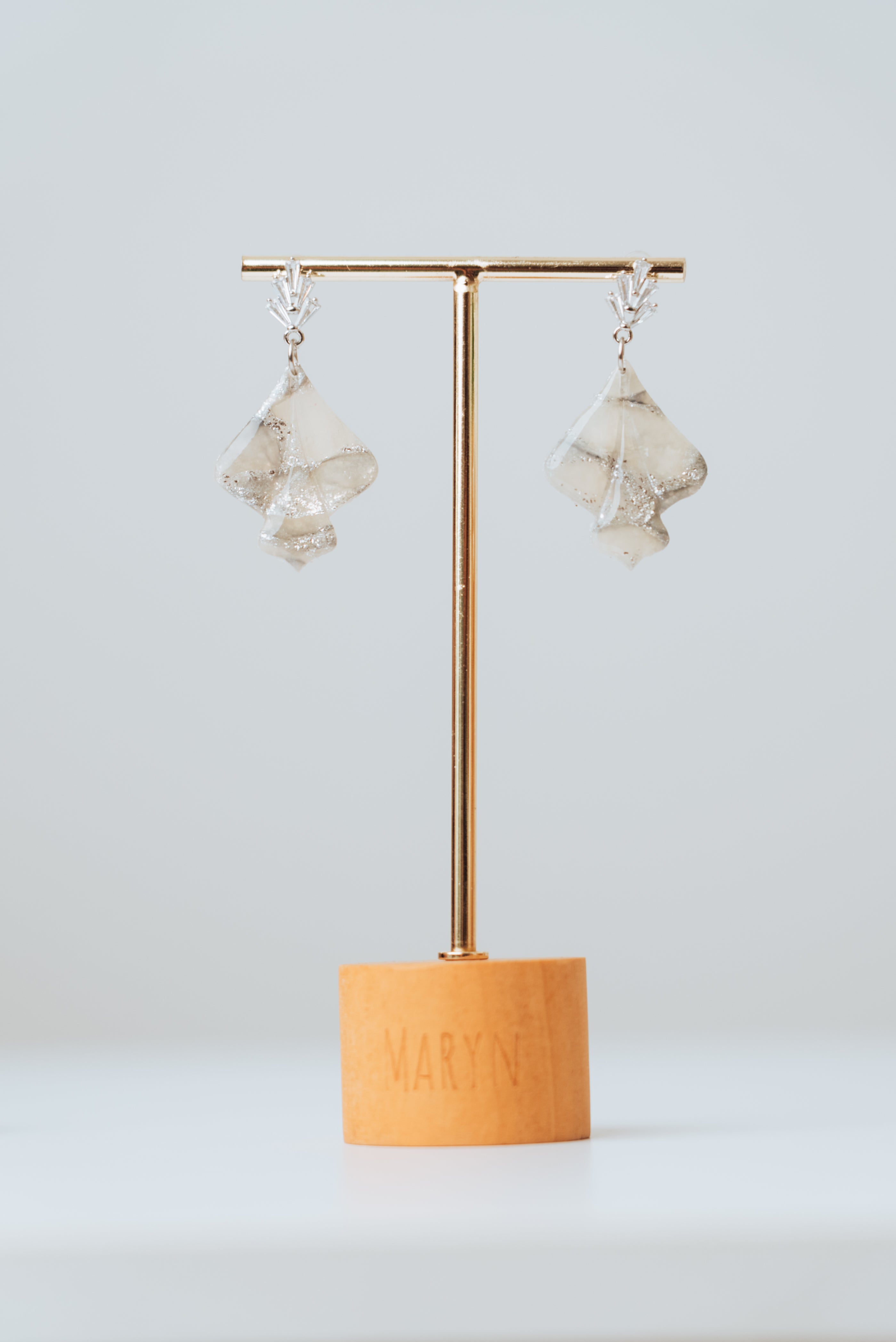 Earring topper zirconia Queens (per pair)