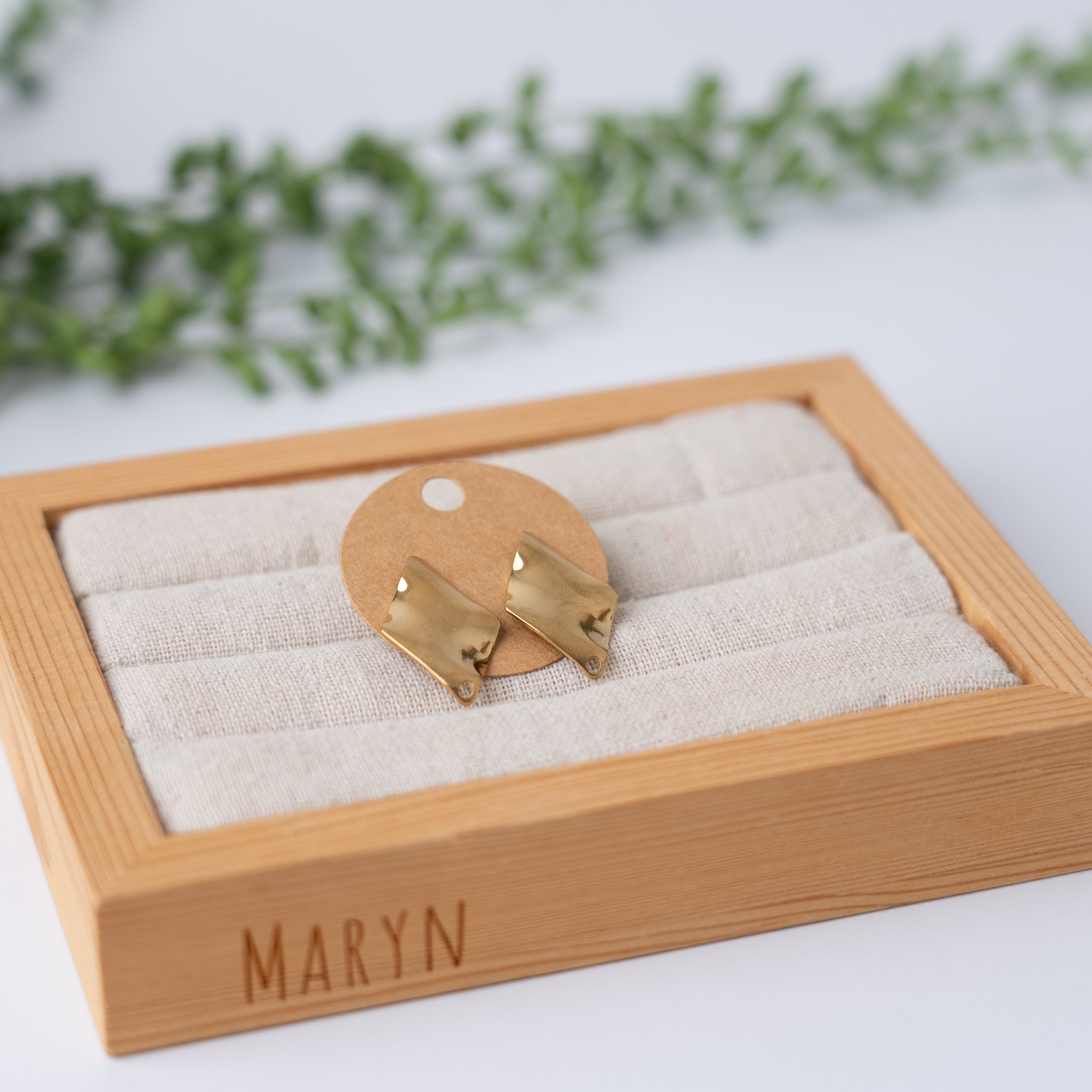 Blanket oorbeltopper RVS (gold per paar)