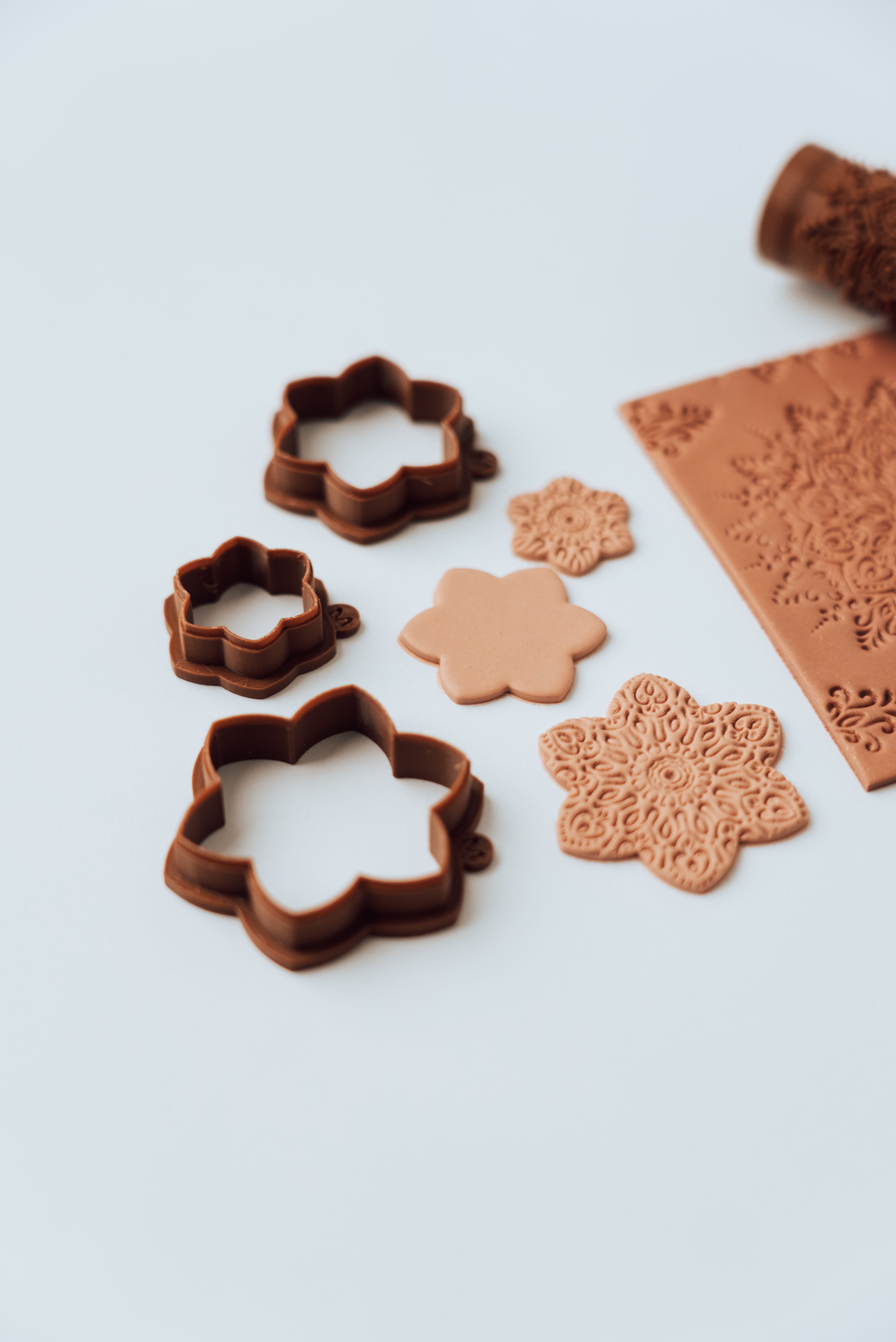 "Flat flower" set claycutters